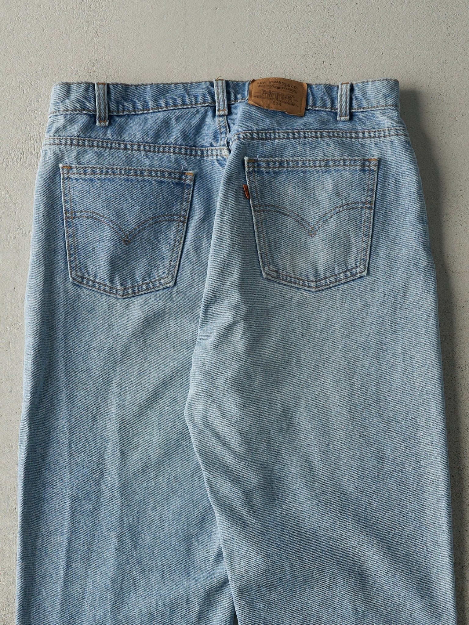 Vintage 80s Light Wash Levi's 634 Orange Tab Jeans (34x32)