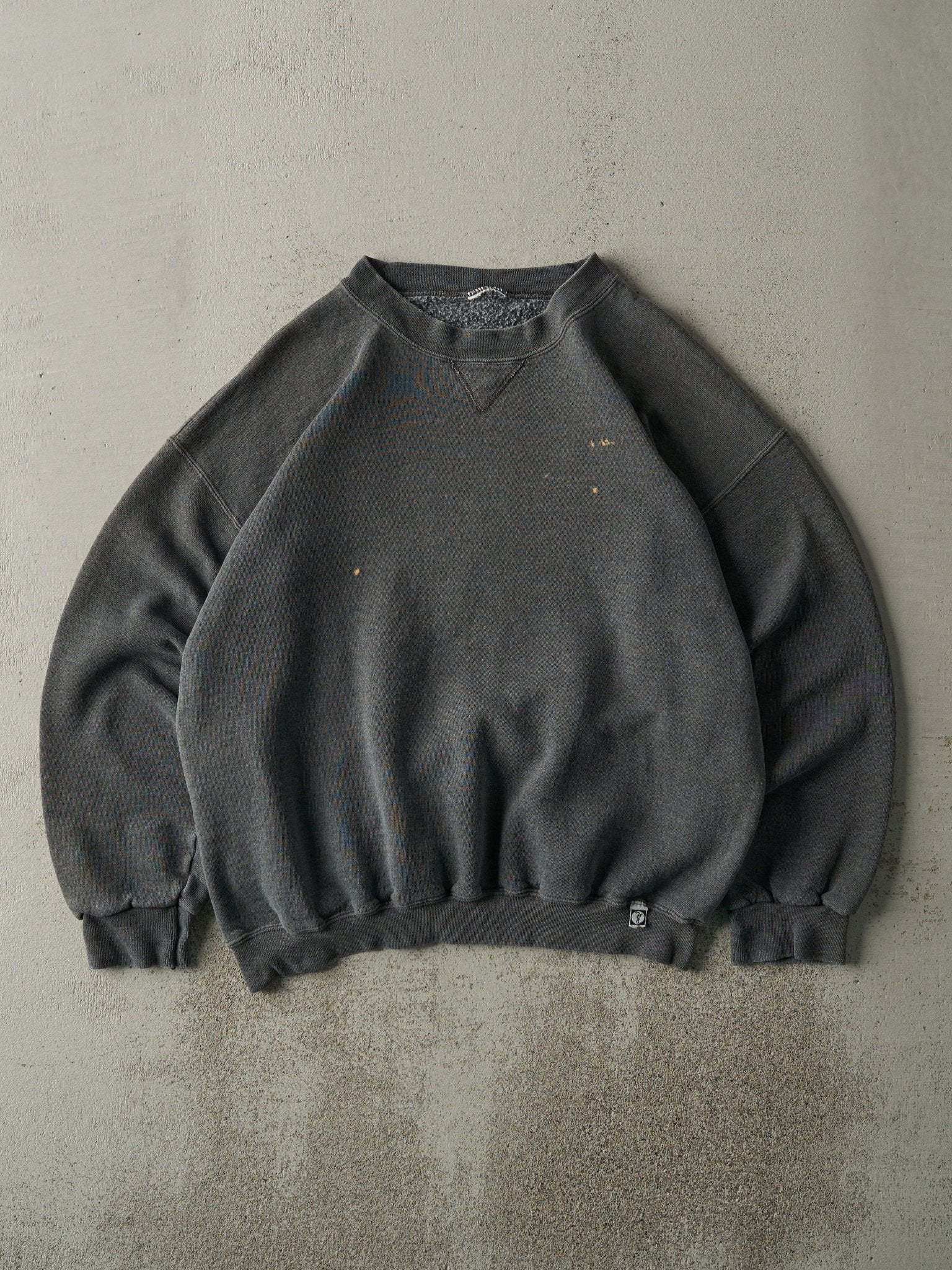 Vintage 90s Charcoal Grey Discus Athletic Blank Crewneck (L)