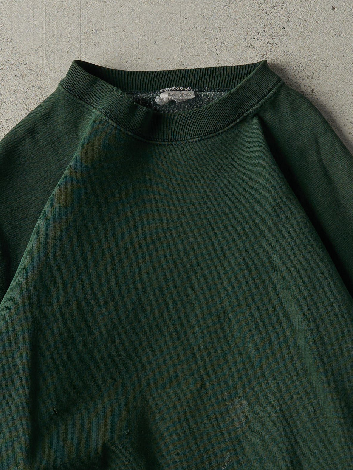 Vintage 90s Forest Green Blank Crewneck (L/XL)