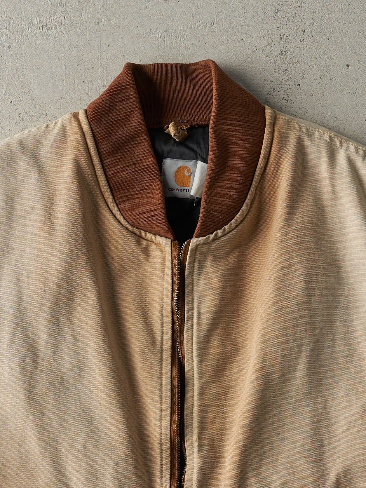 Vintage 90s Faded Beige Carhartt Vest (L)