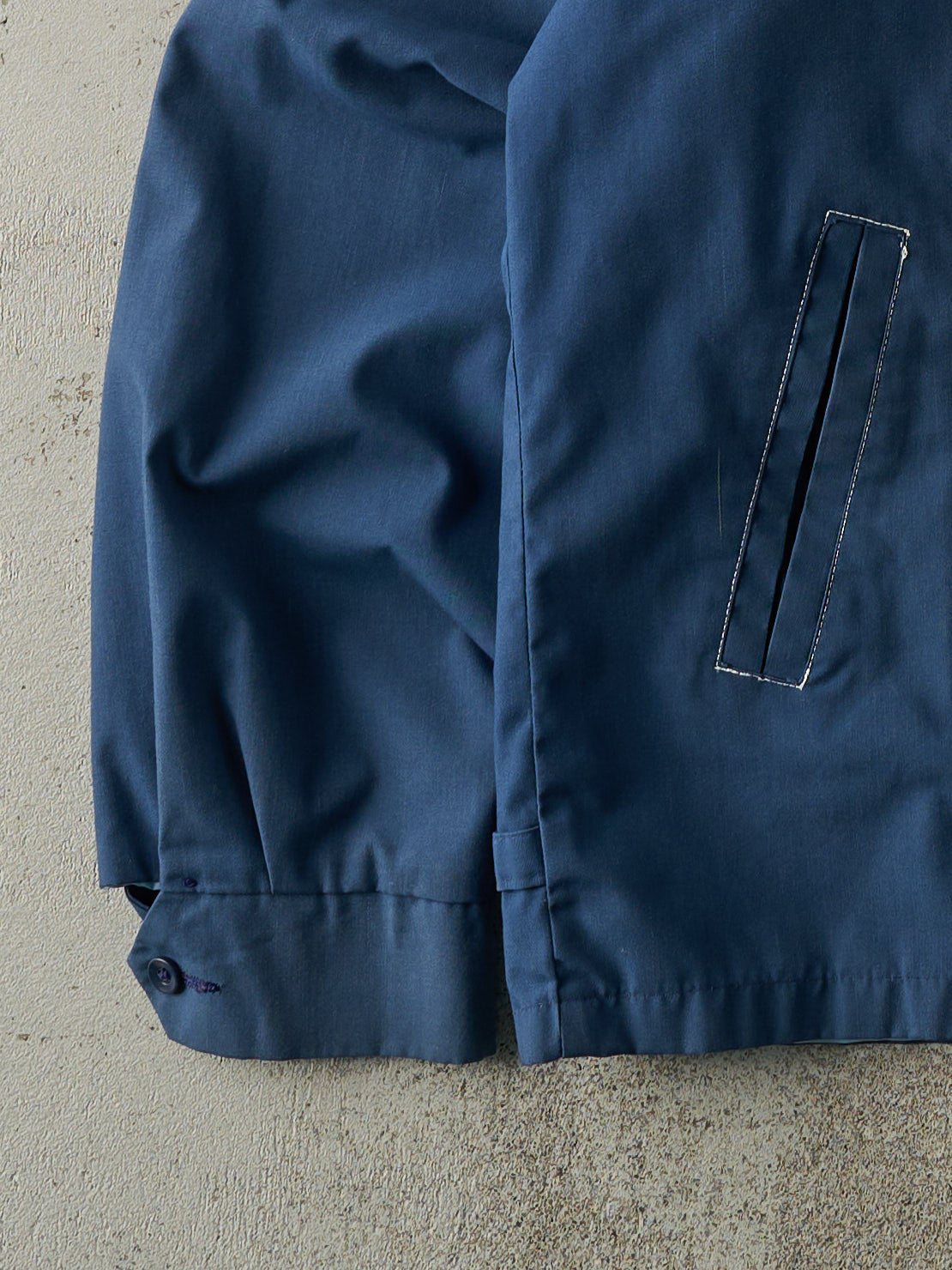 Vintage 70s Blue Collared Lightweight Jacket (S/M)