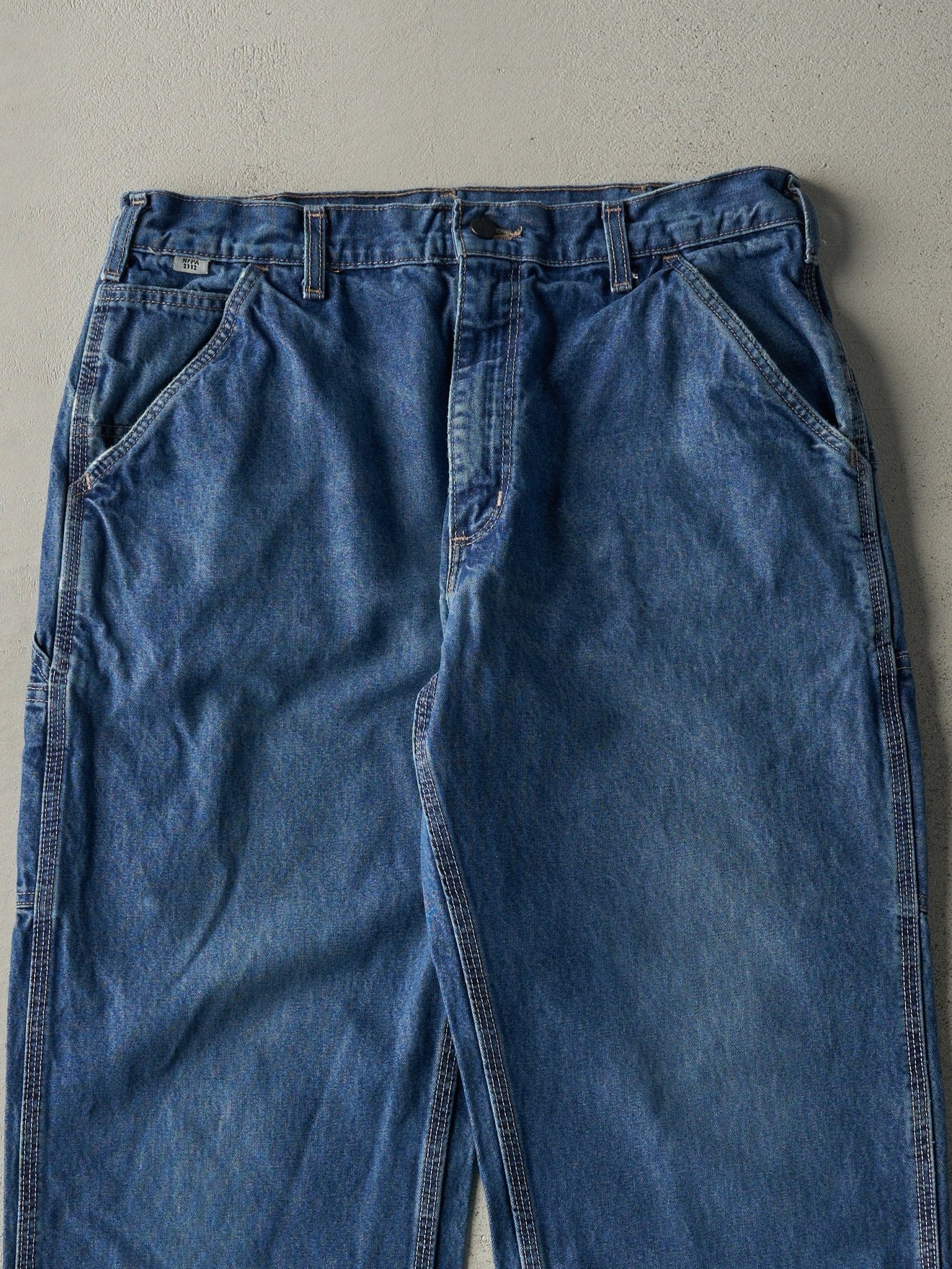 Vintage Y2K Mid Wash Fire Resistant Carhartt Work Jeans (34x33.5)