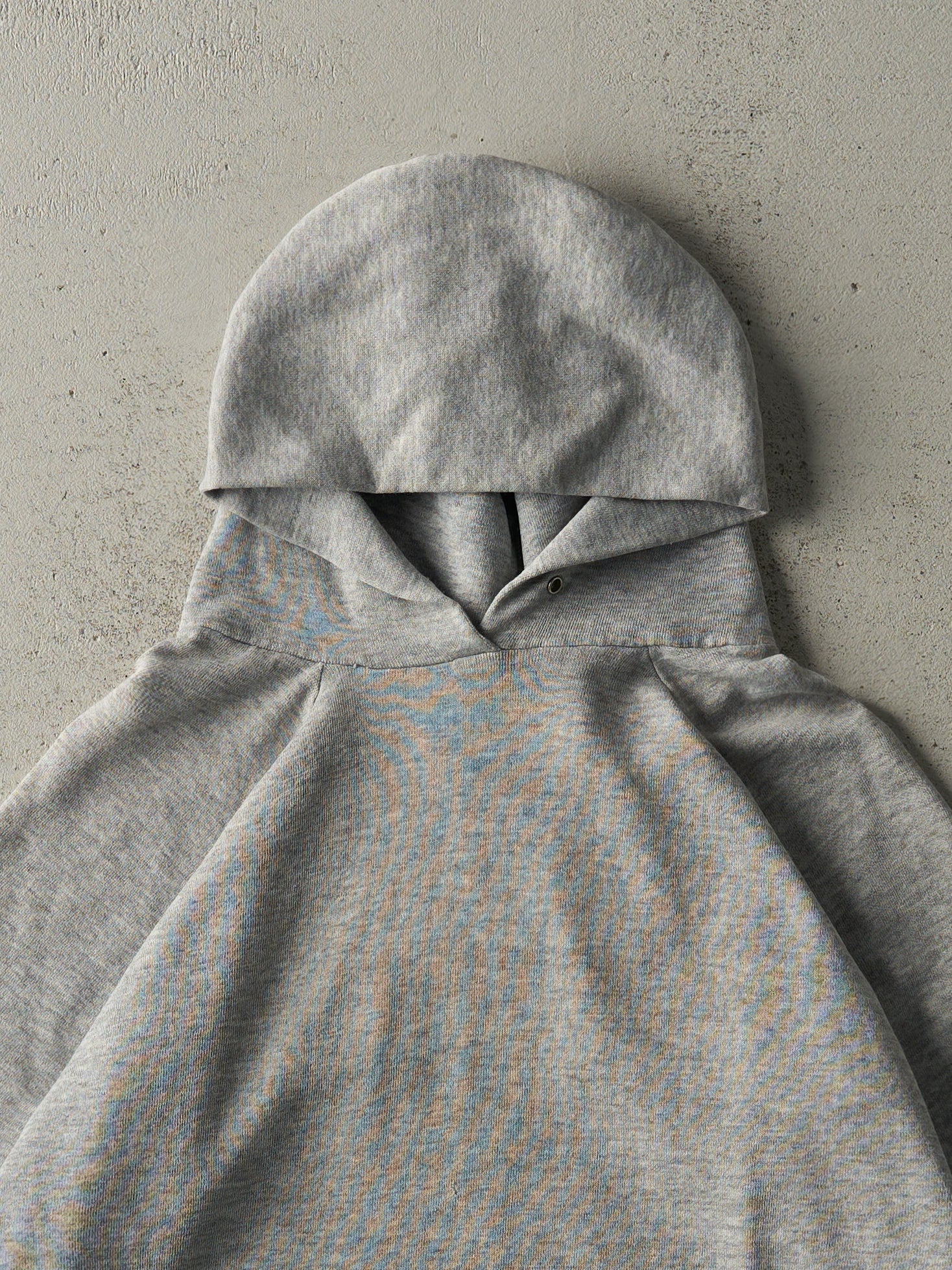 Vintage 90s Heather Grey Blank Lightweight Hoodie (M)