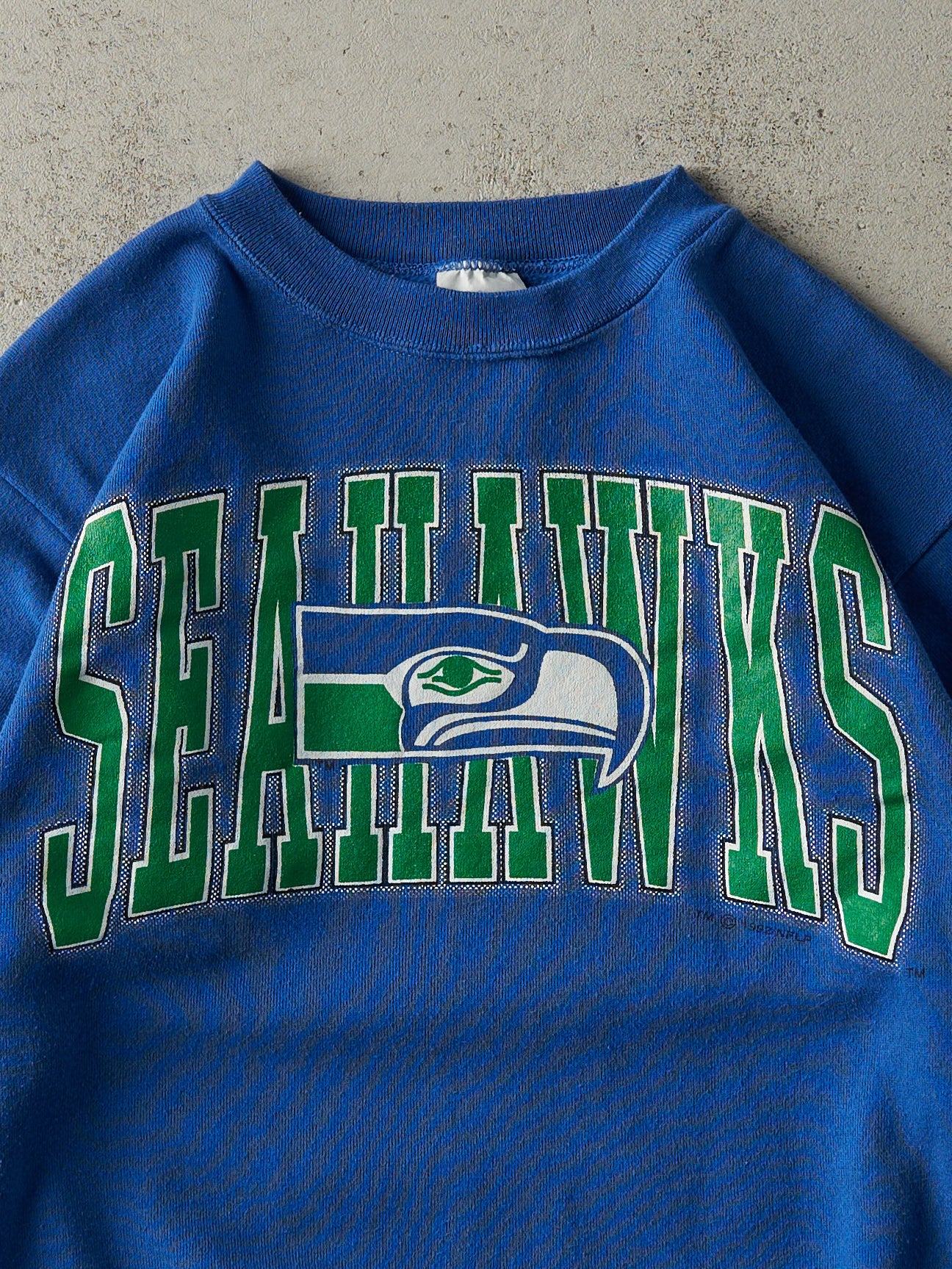 Vintage 92' Blue Seattle Seahawks Crewneck (S)