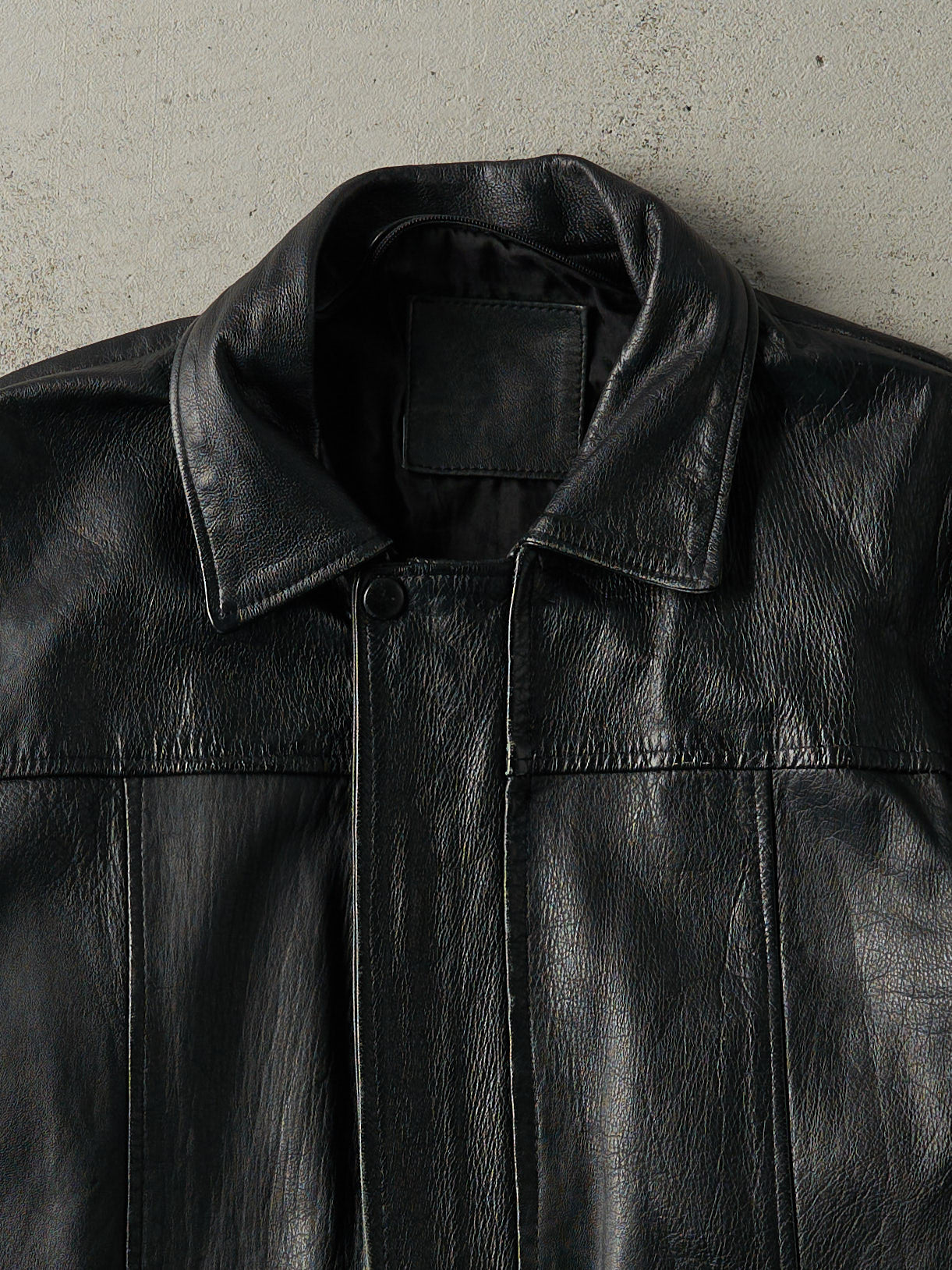 Vintage 90s Black Leather Jacket (S)