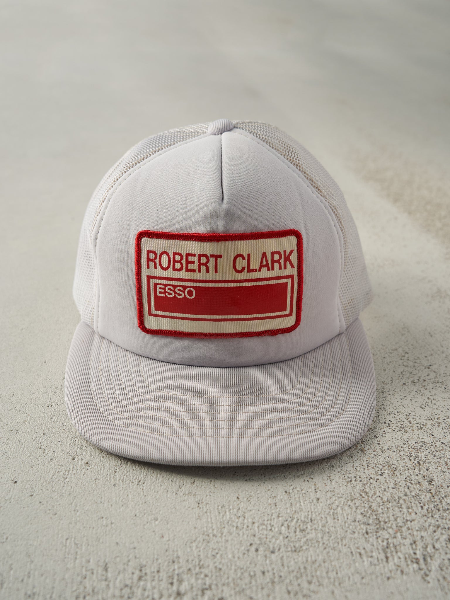 Vintage 80s Gey Robert Clark Esso Foam Trucker Hat