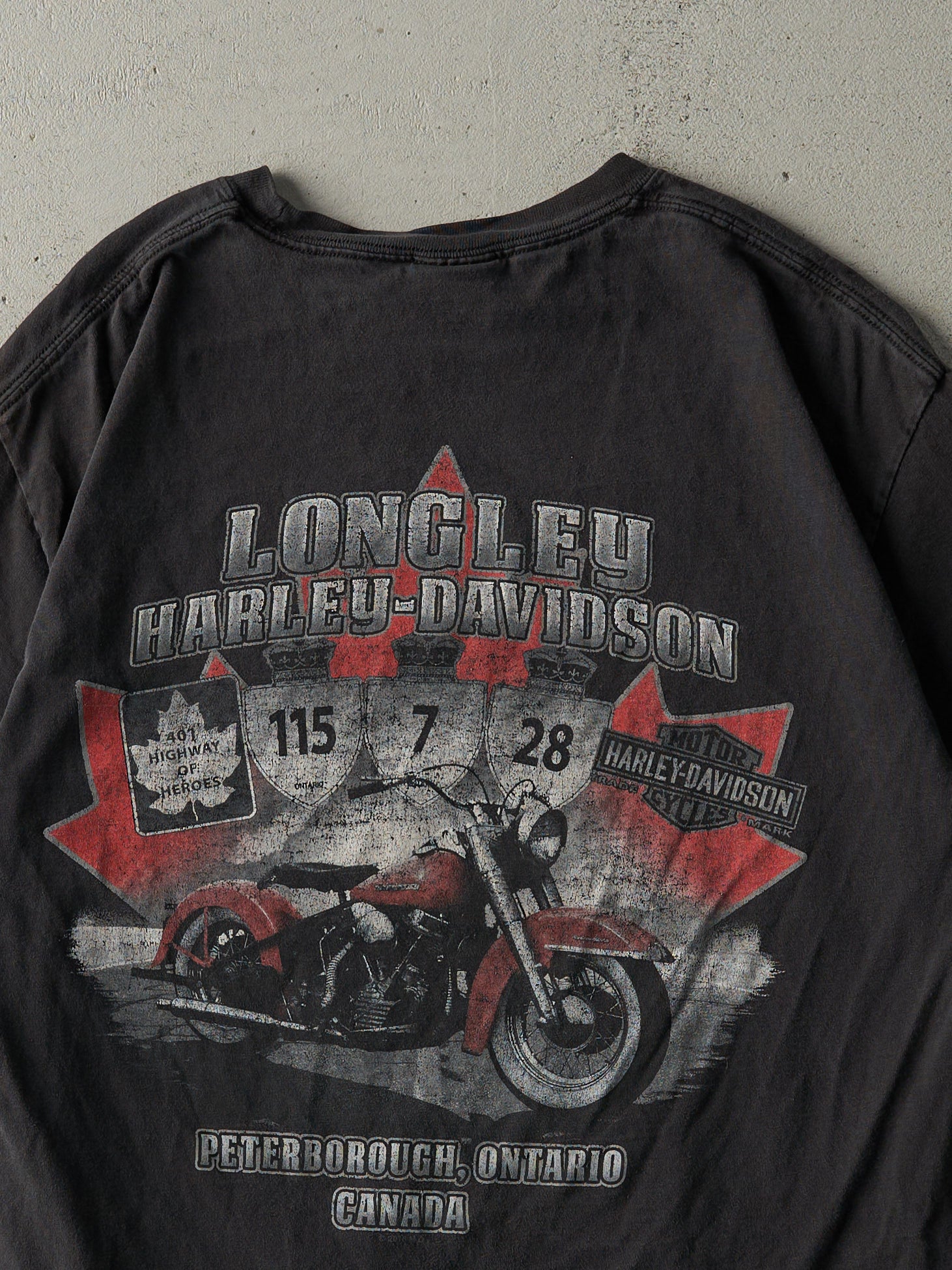 16' Black Peterborough Ontario Harley Davidson Tee (M)