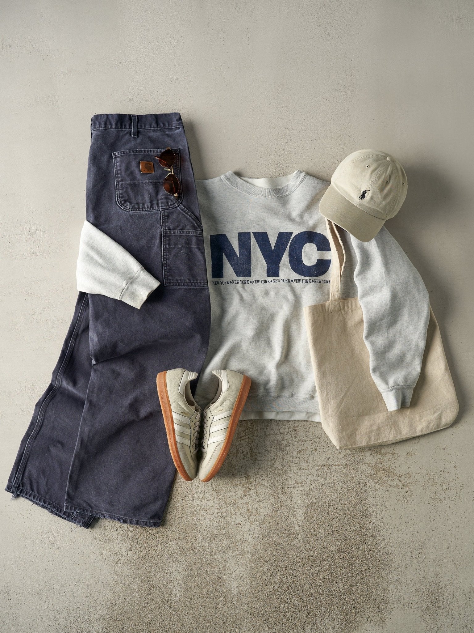 Vintage Y2K Navy Blue Carhartt Carpenter Pants (36x30.5)