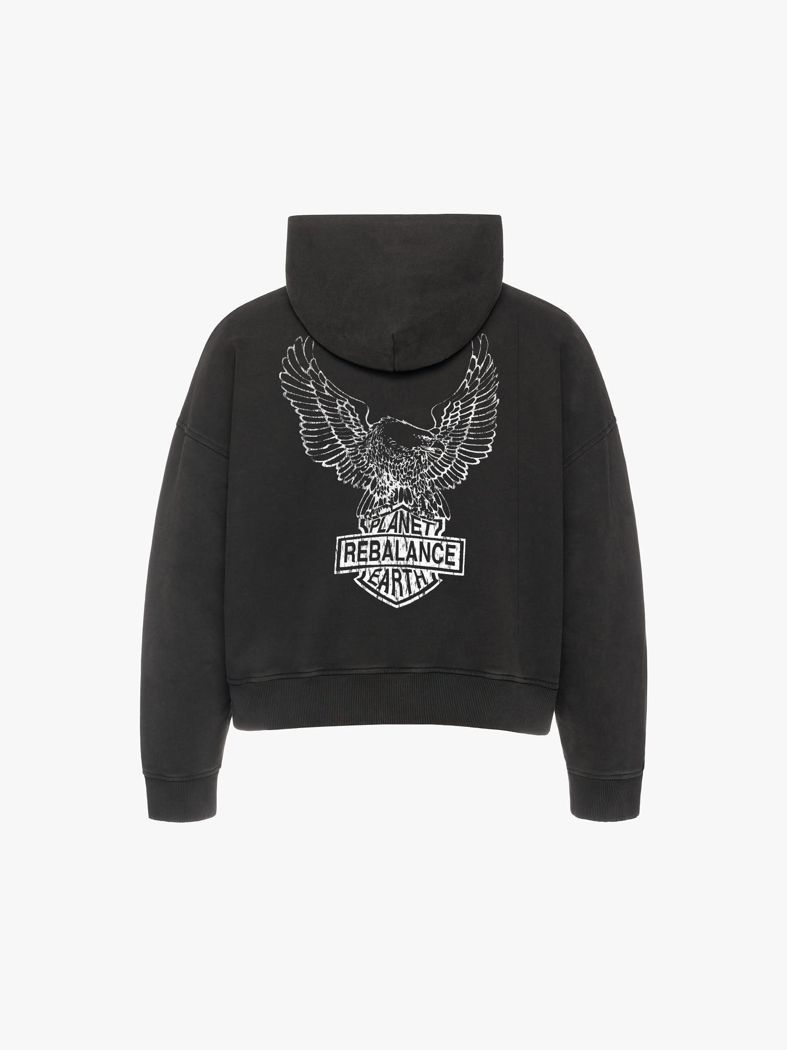 Rebalance the Earth Eagle Hoodie - Jet Black