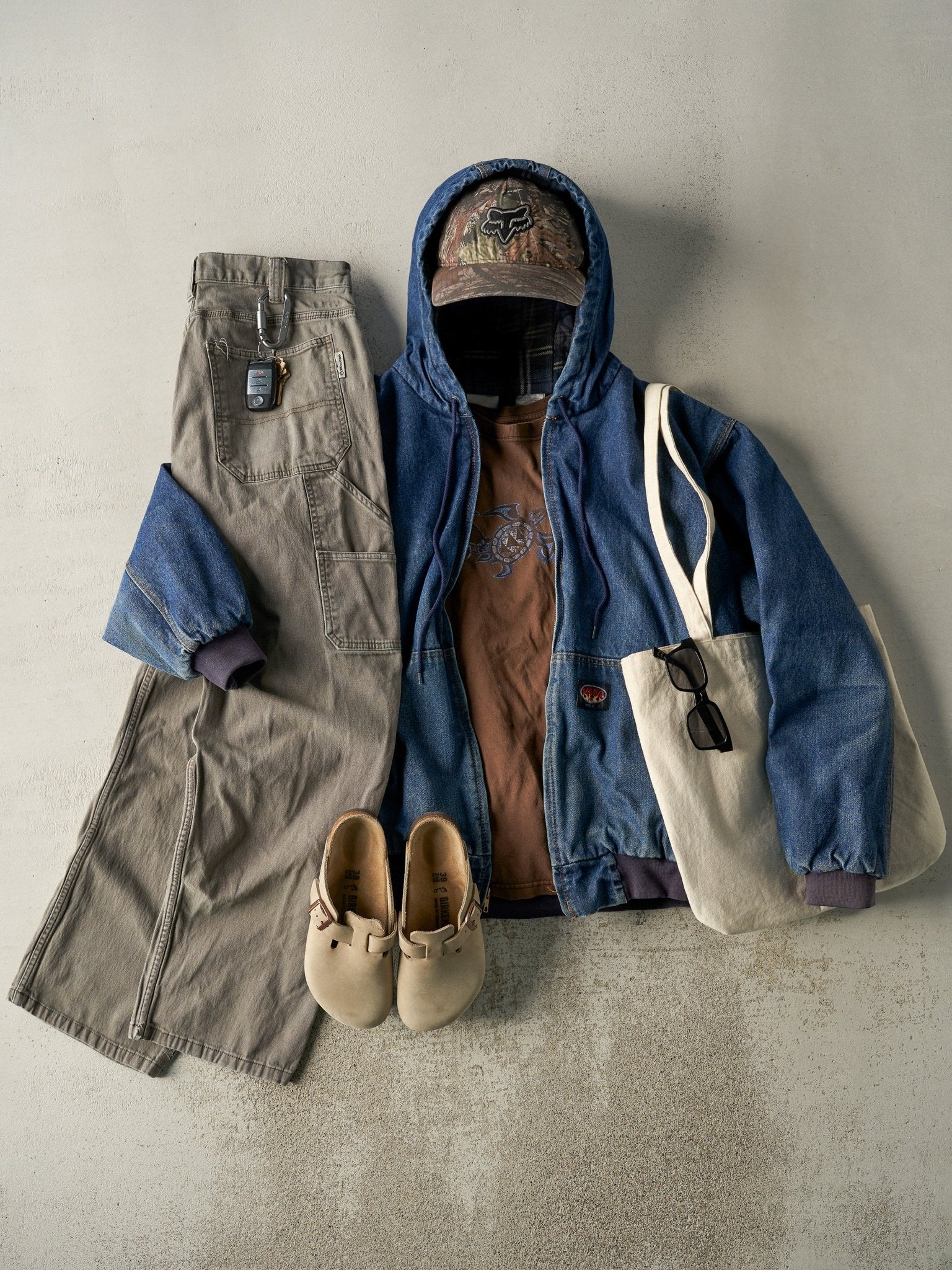 Vintage Y2K Camo Fox Racing Flexfit Trucker Hat