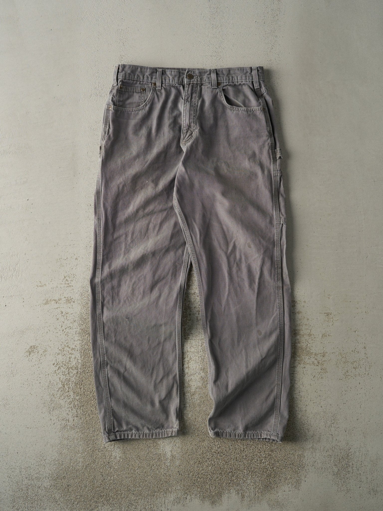 Vintage Y2K Grey Carhartt Carpenter Pants (34.5x32)