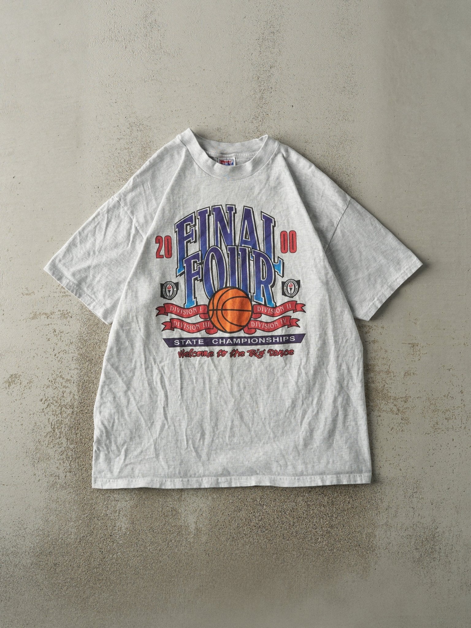 Vintage 00' Heather Grey Final Four State Championship Tee (M/L)