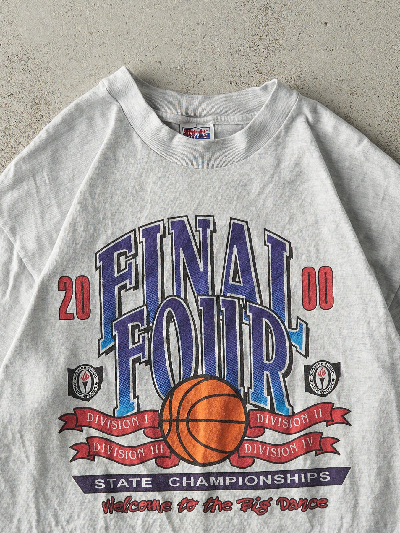 Vintage 00' Heather Grey Final Four State Championship Tee (M/L)