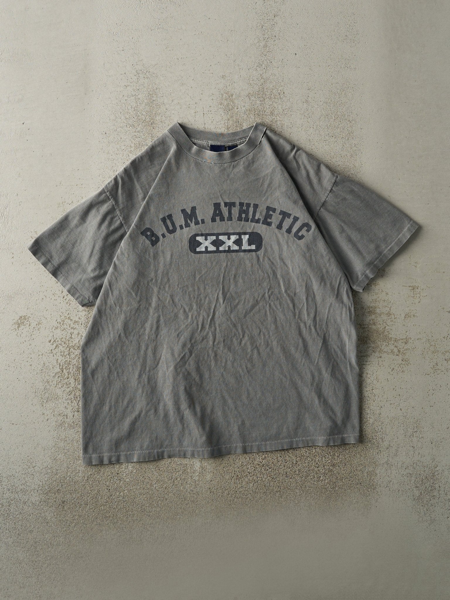 Vintage 90s Charcoal Grey Bum Athletic Single Stitch Tee (L)