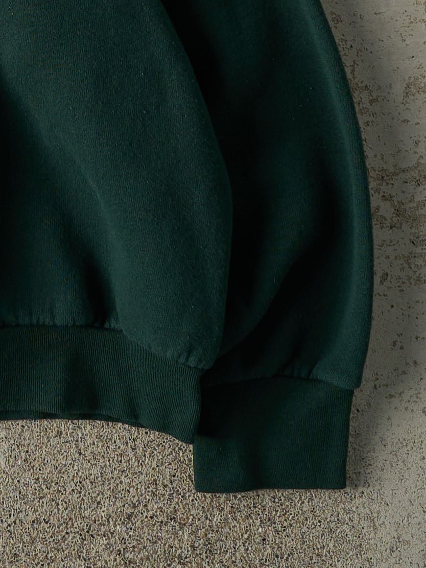 Vintage 90s Green Blank Boxy Crewneck (S/M)