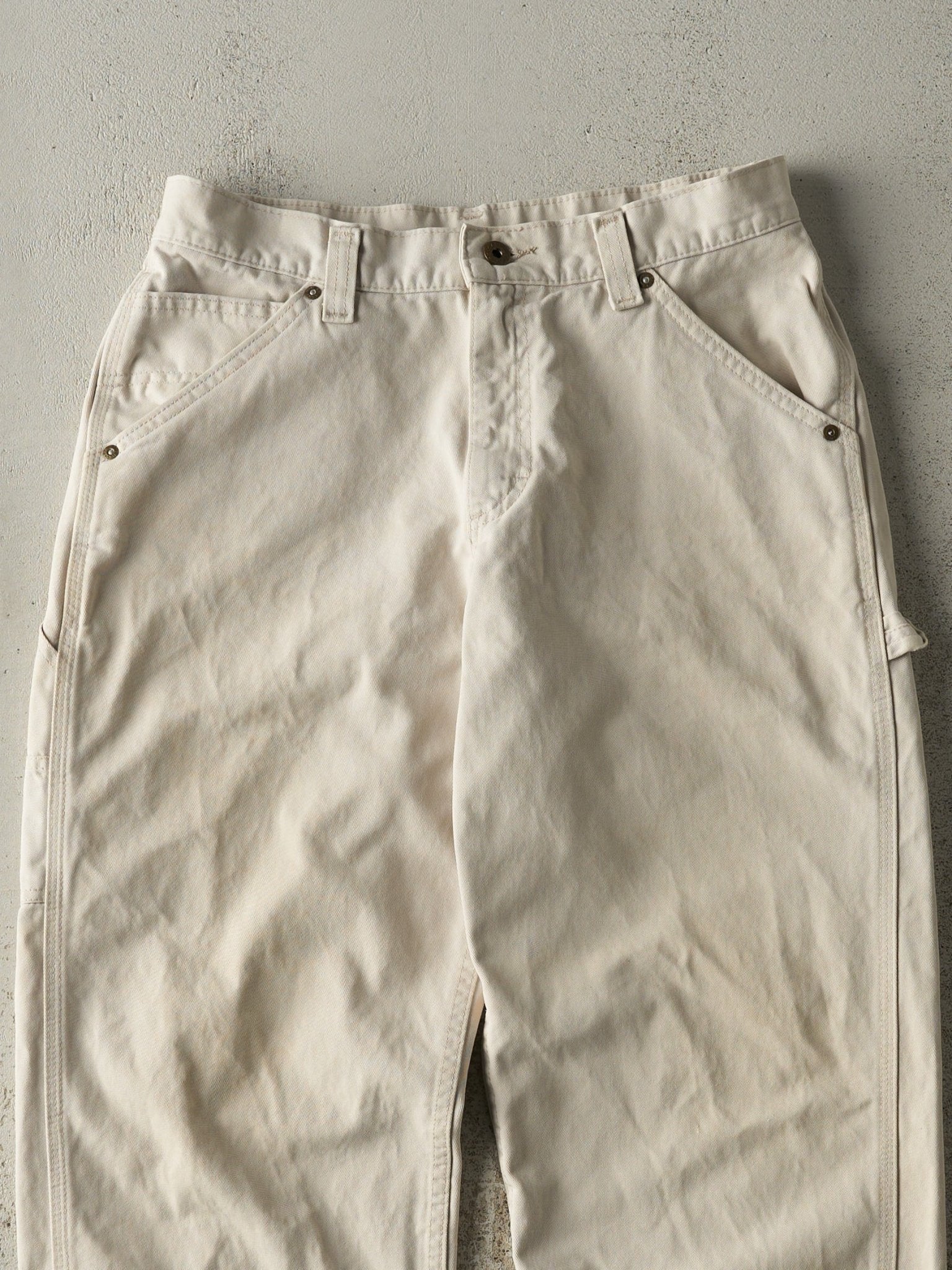 Vintage 90s Beige Lee Dungarees Carpenter Pants (30x29.5)