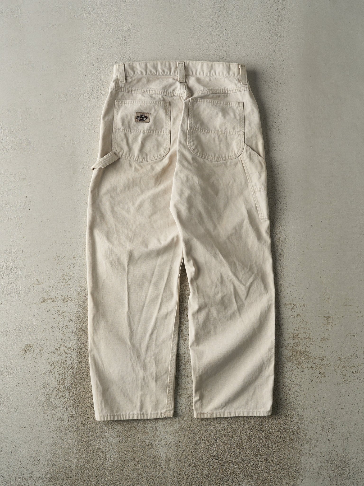 Vintage 90s Beige Lee Dungarees Carpenter Pants (30x29.5)