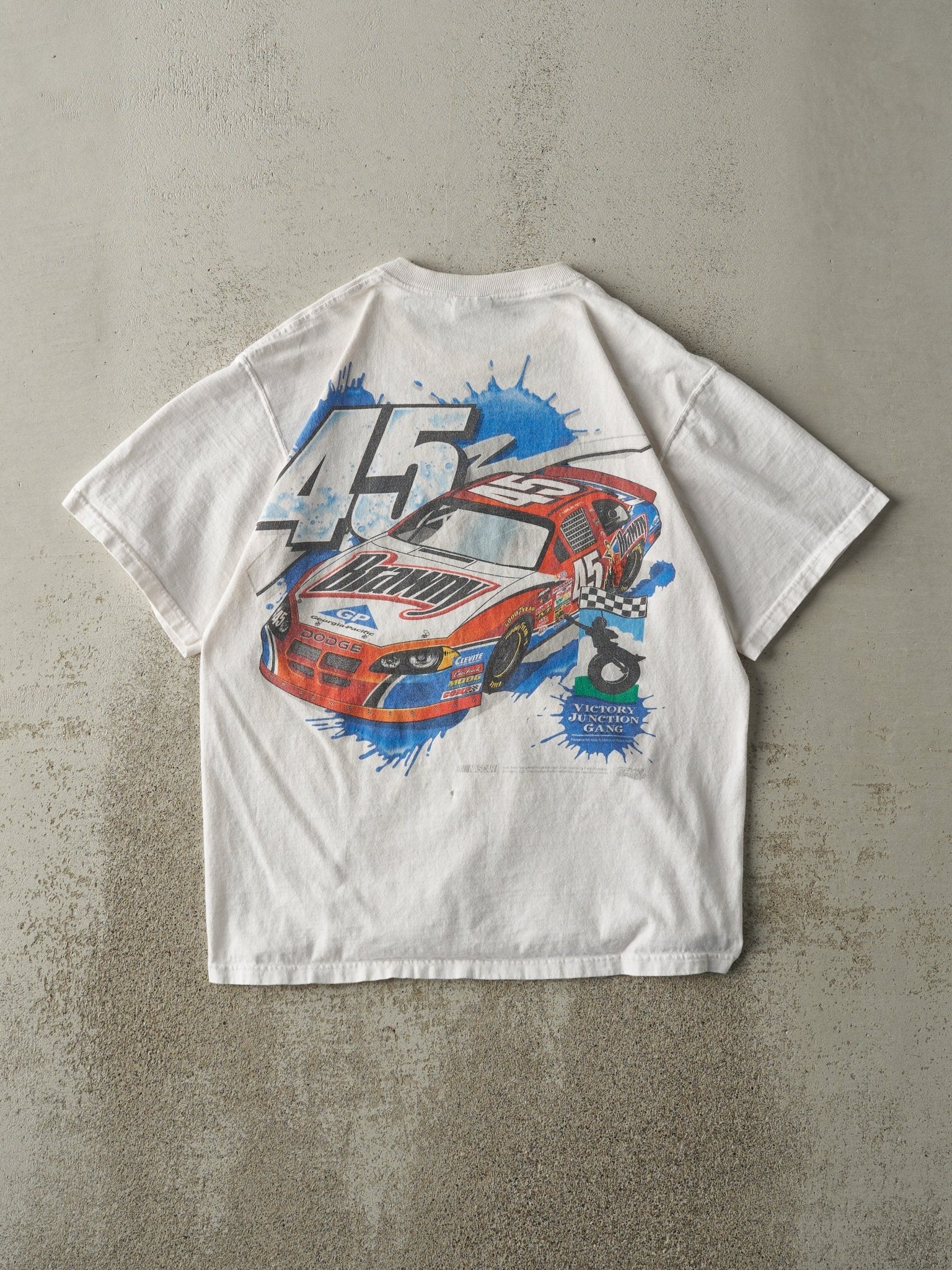 Vintage Y2K White Kyle Petty Nascar Racing Tee (M)
