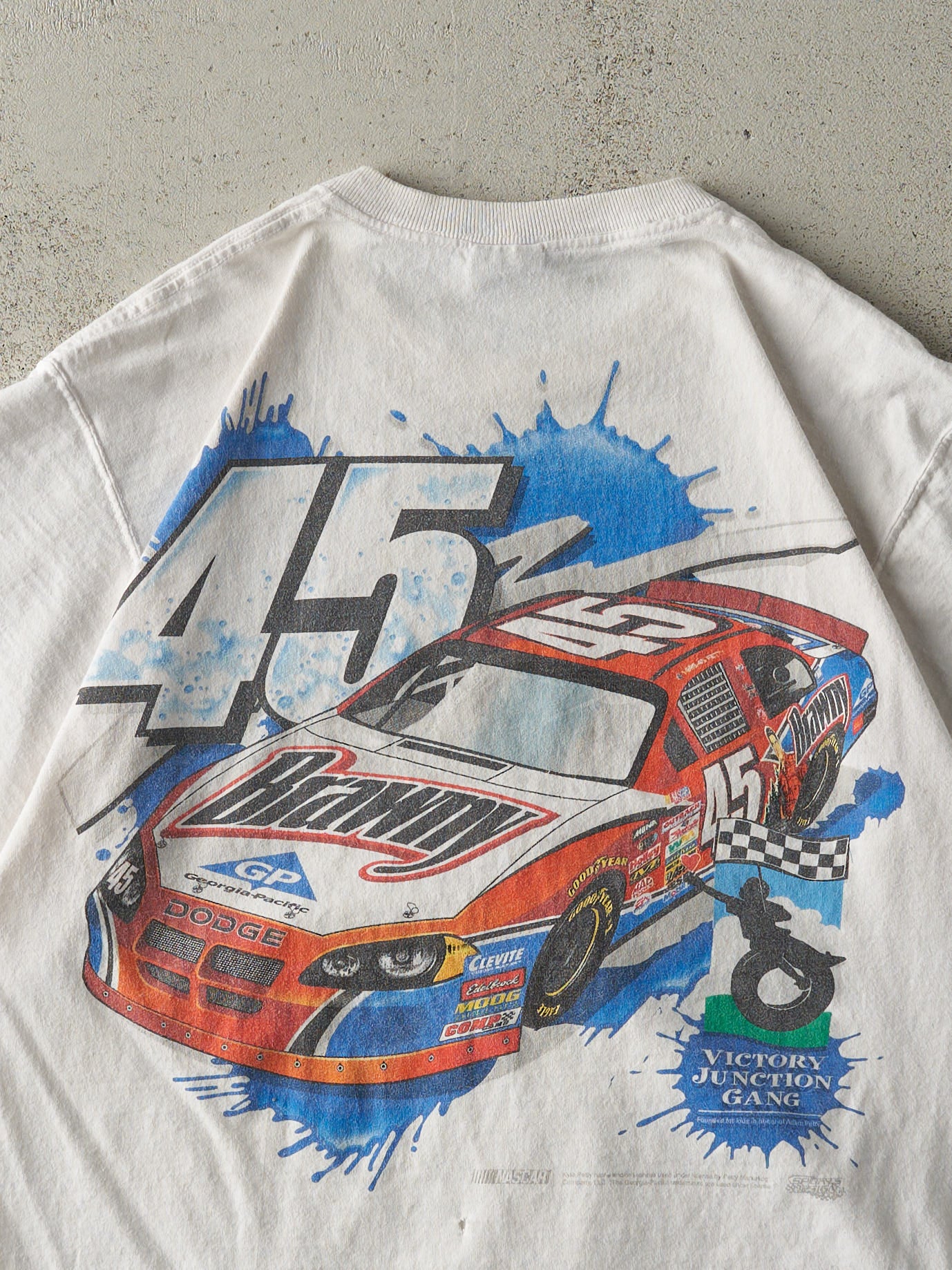 Vintage Y2K White Kyle Petty Nascar Racing Tee (M)