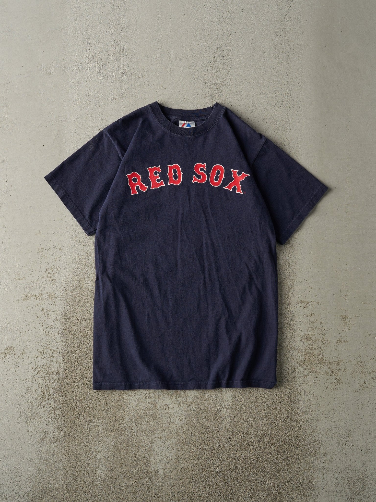 Vintage Y2K Navy Blue Boston Red Sox #33 Jason Varitek Tee (S/M)