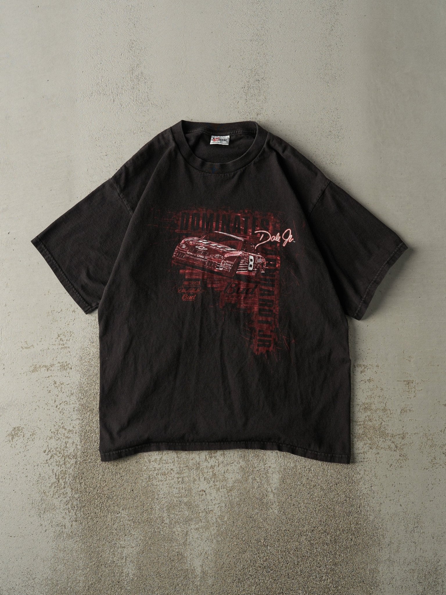 Vintage Y2K Black Dale Earnhardt Jr Nascar Racing Tee (M)