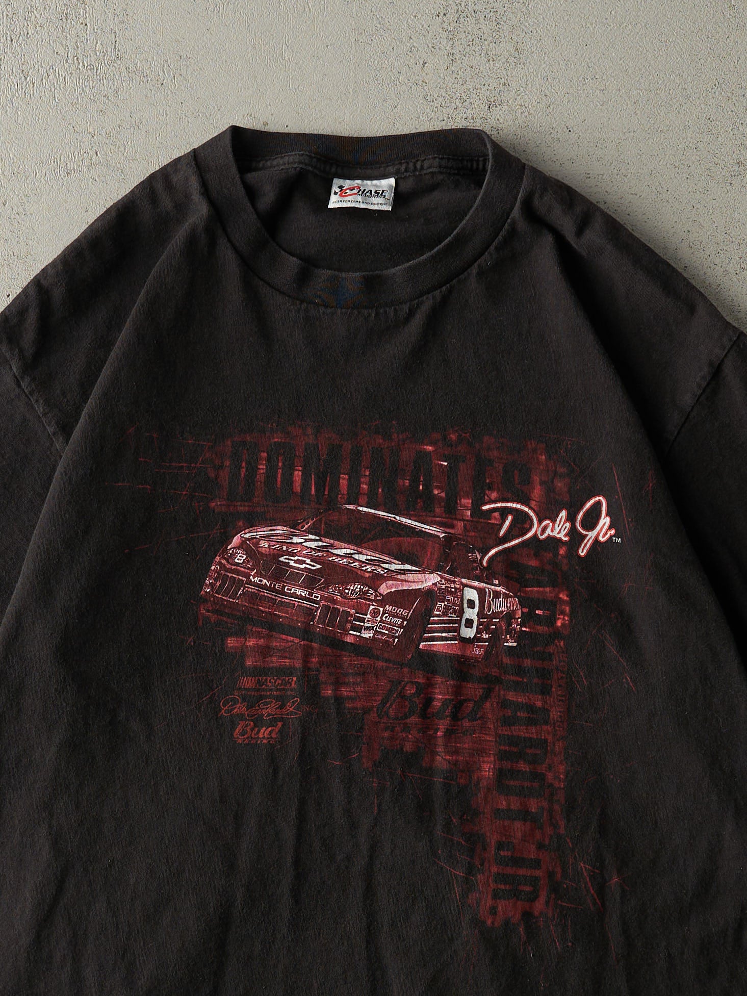 Vintage Y2K Black Dale Earnhardt Jr Nascar Racing Tee (M)