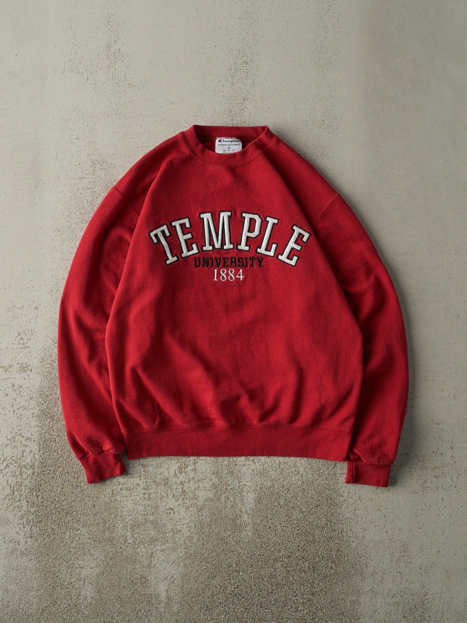 Vintage Y2K Red Temple University Embroidered Crewneck (M)
