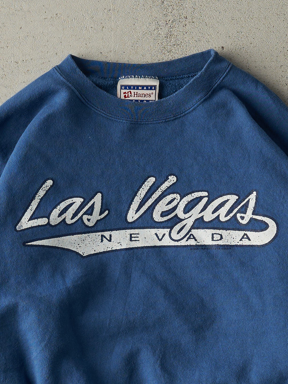 Vintage 90s Slate Blue Las Vegas Nevada Boxy Crewneck (L/XL)