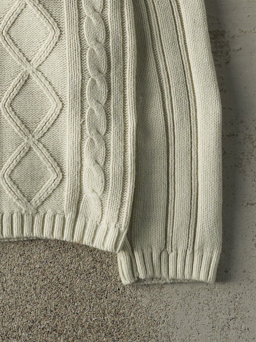 Vintage 90s Beige Penmans Cable Knit Sweater (L)