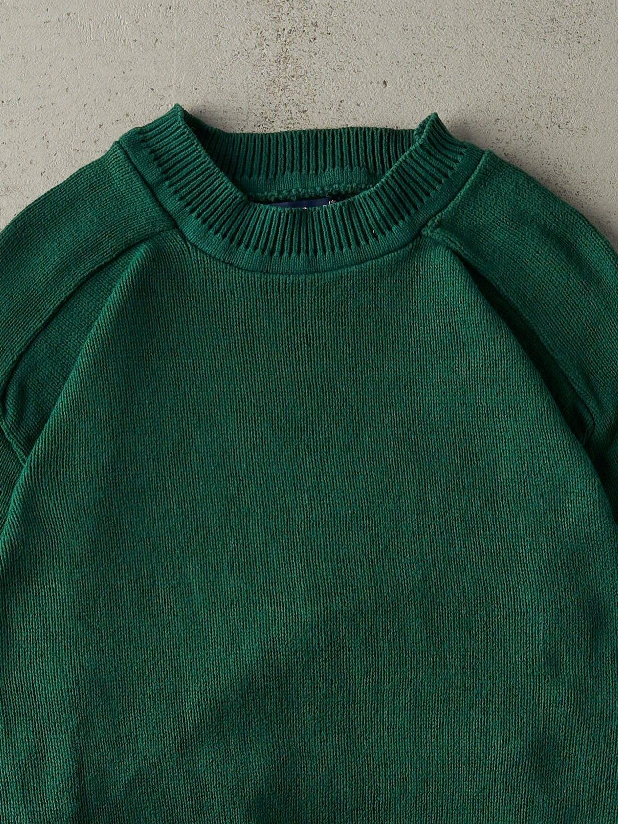 Vintage 90s Green Mock Neck Pullover Knit (L)