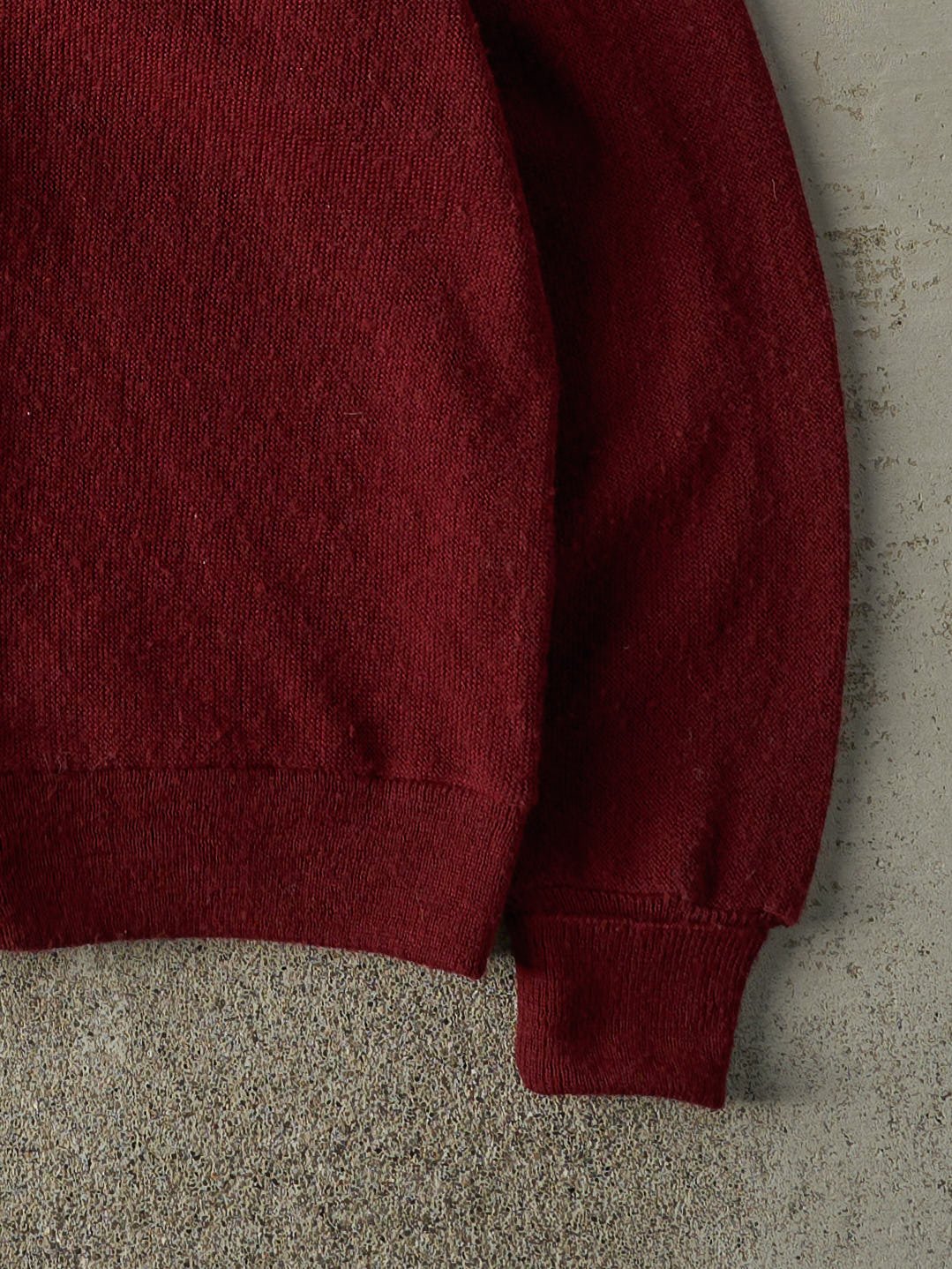 Vintage 80s Red Button Up Knit Cardigan (M)