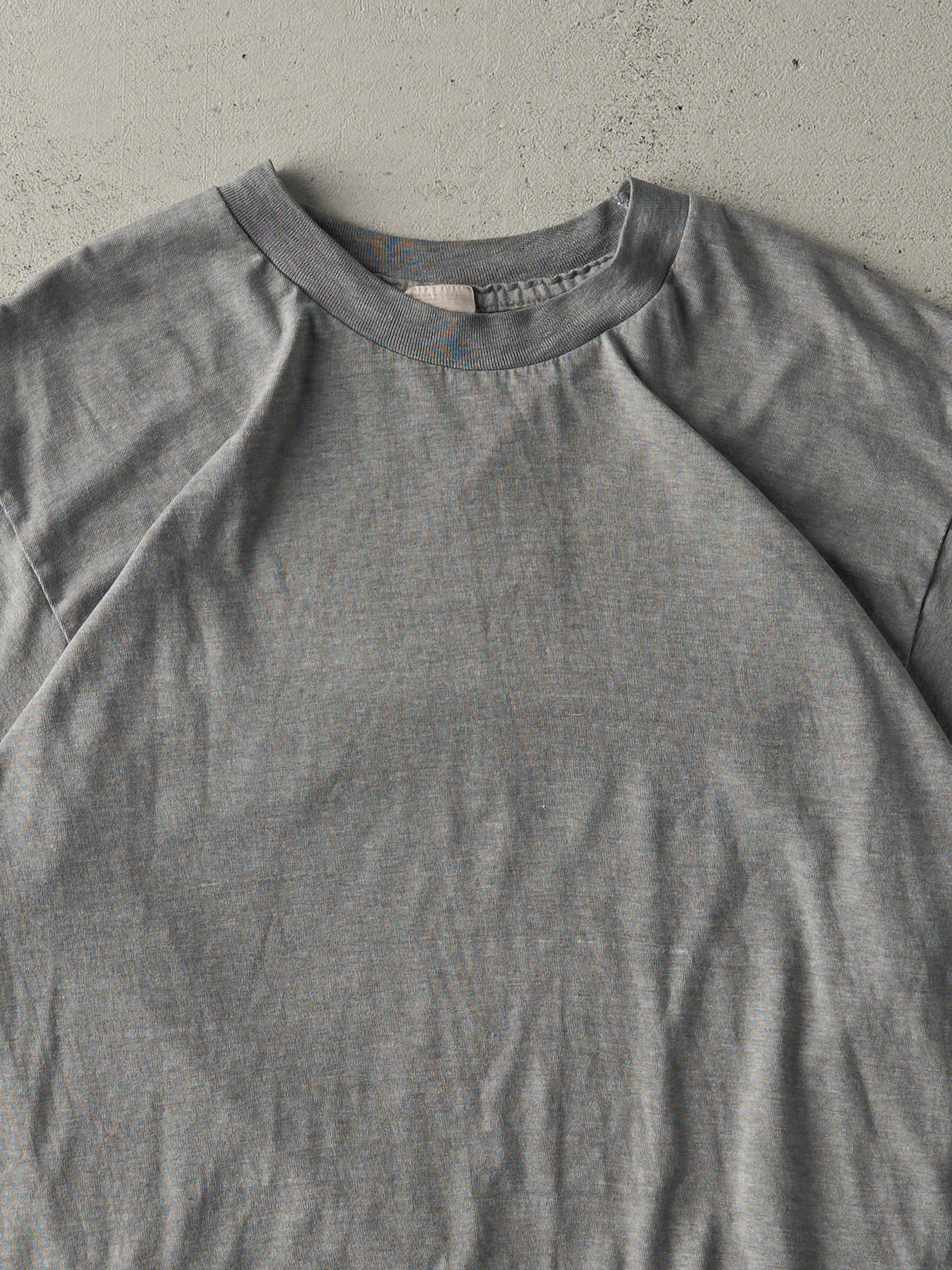 Vintage 90s Grey Blank Single Stitch Tee (M)