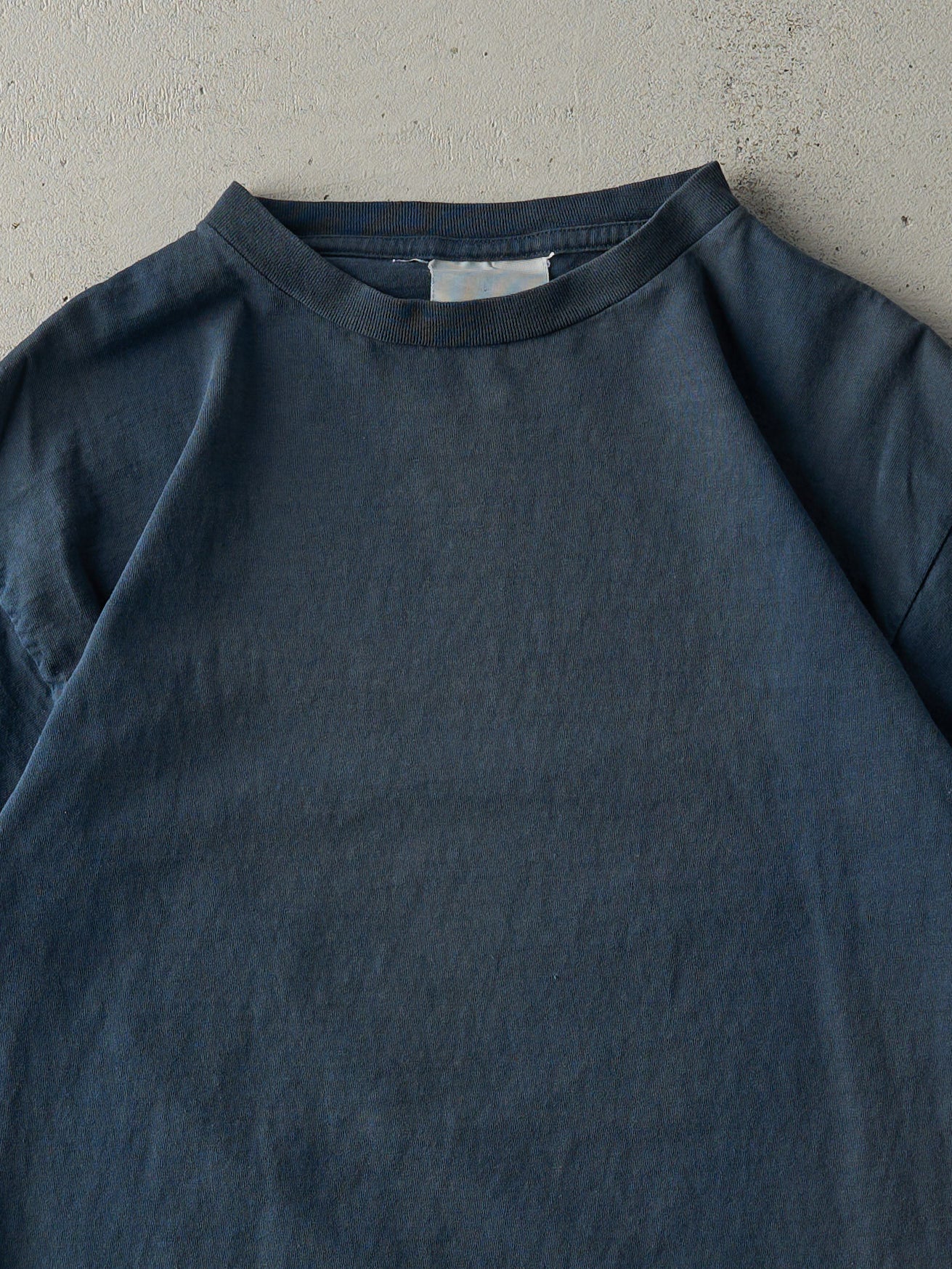 Vintage 90s Navy Blue Blank Tee (M)