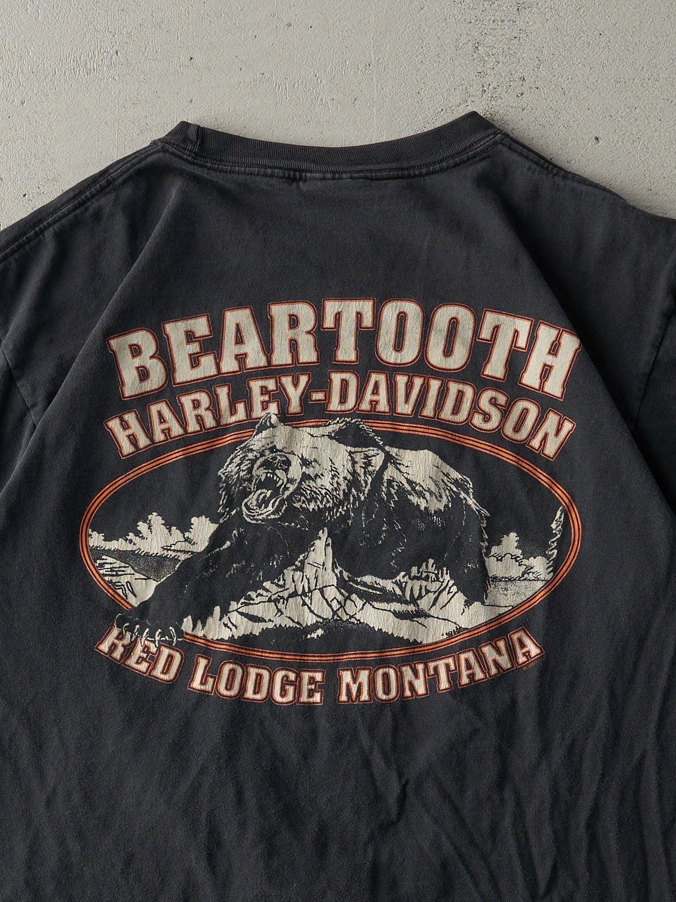 Vintage 01' Black Beartooth, Red Lodge MT Harley Davidson Tee (M)