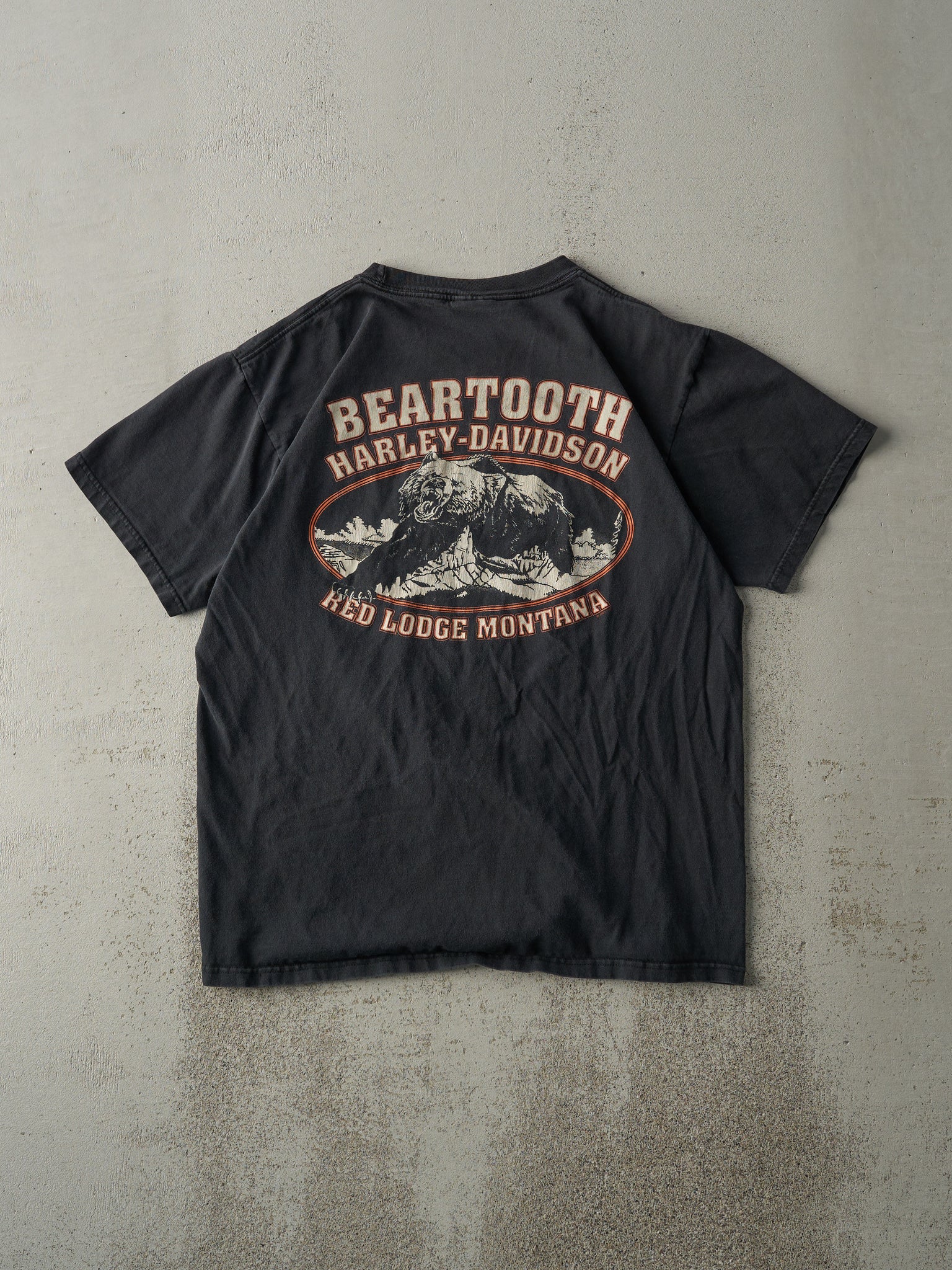 Vintage 01' Black Beartooth, Red Lodge MT Harley Davidson Tee (M)