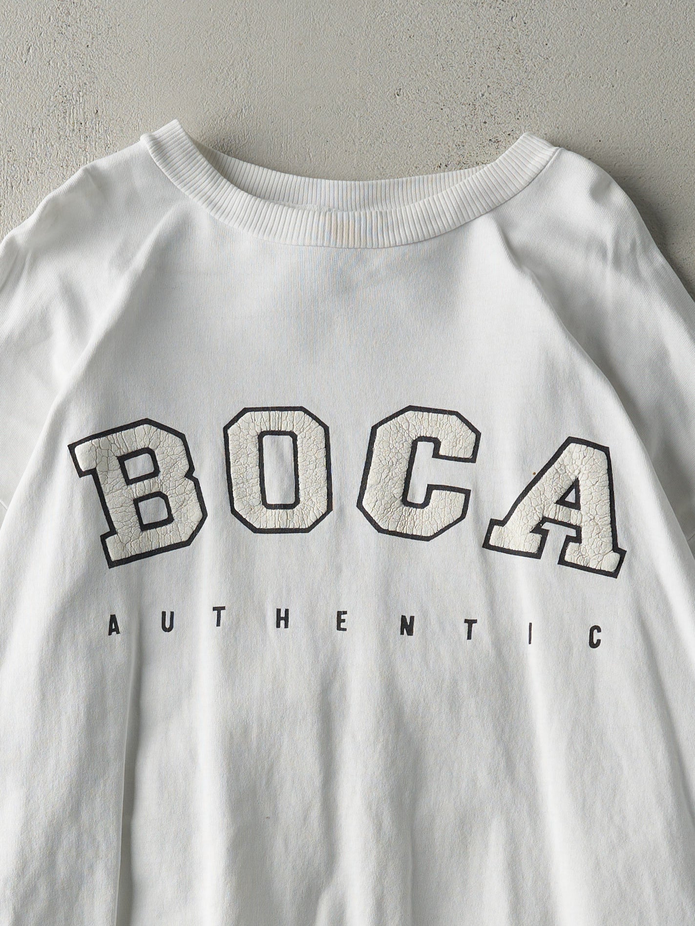 Vintage 90s White Boca Authentic Crewneck (L/XL)