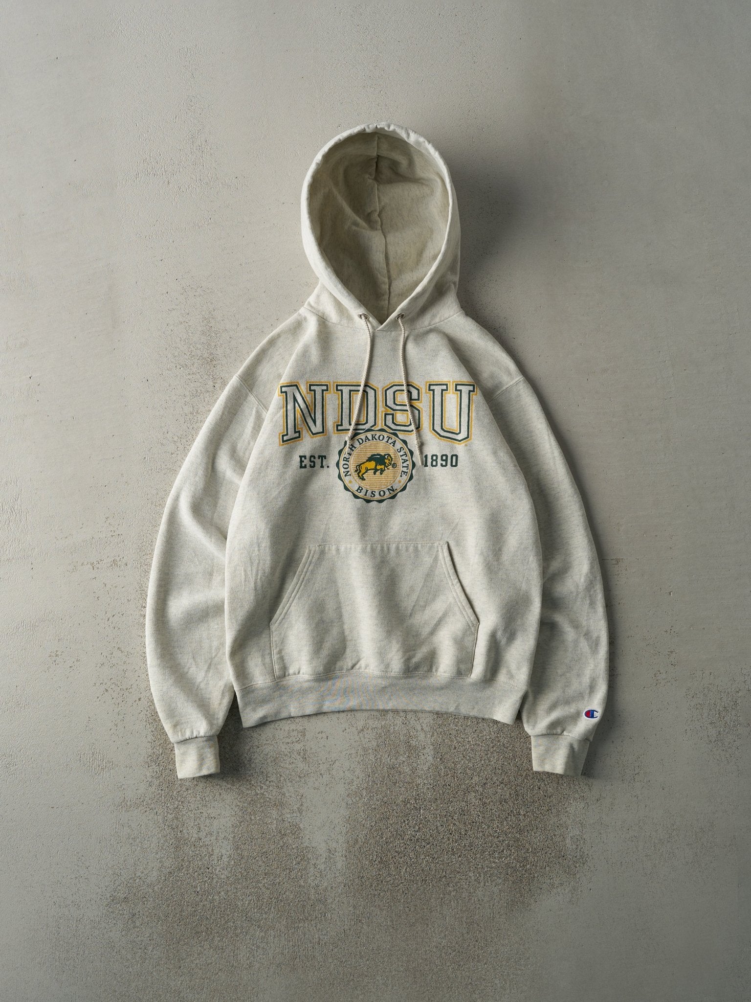 Vintage 90s Heather Grey North Dakota State University Hoodie (S/M)