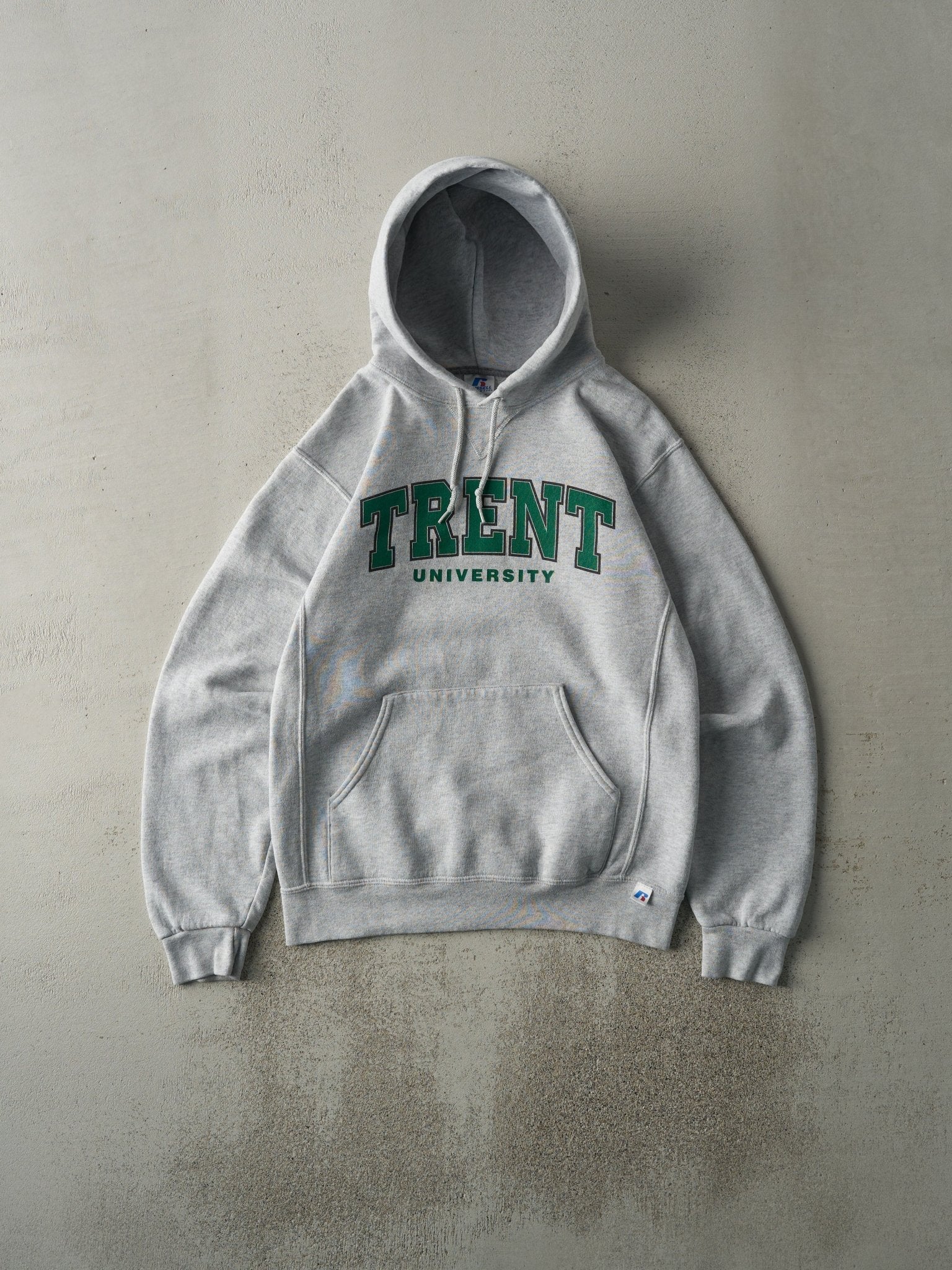 Vintage 90s Heather Grey Trent University Russell Athletic Hoodie (S)