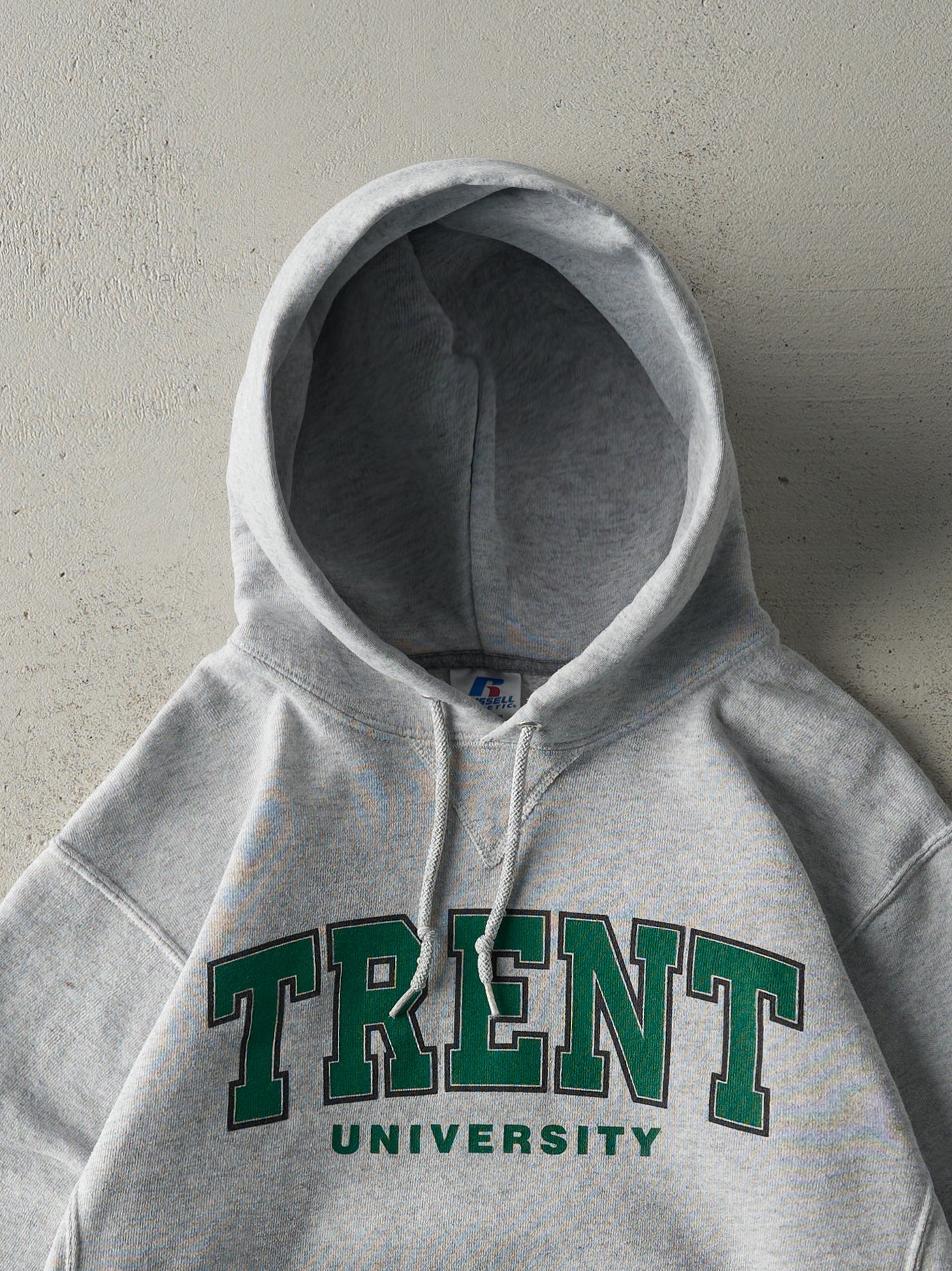 Vintage 90s Heather Grey Trent University Russell Athletic Hoodie (S)