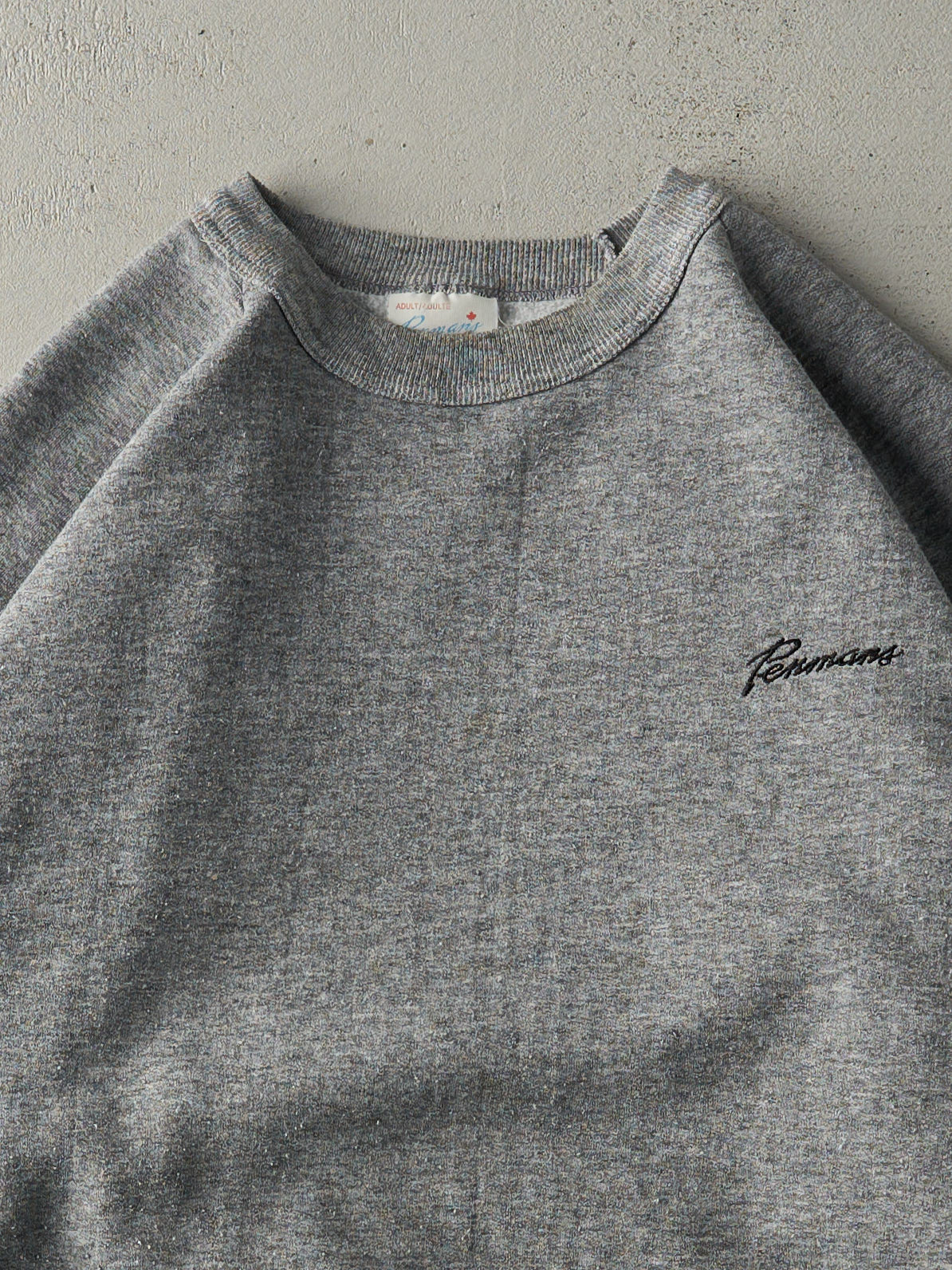 Vintage 80s Grey Embroidered Penmans Boxy Crewneck (M)