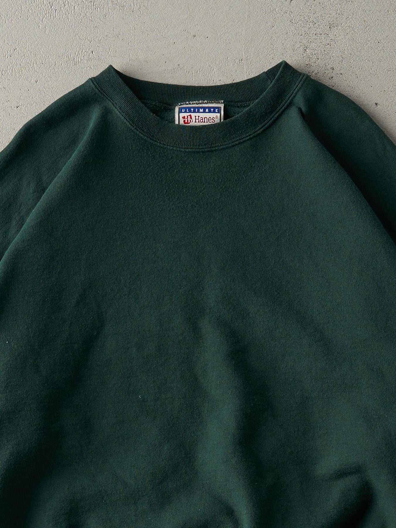Vintage 90s Forest Green Blank Crewneck (L)