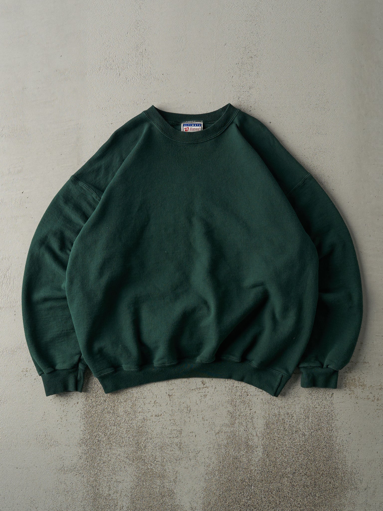 Vintage 90s Forest Green Blank Crewneck (L)