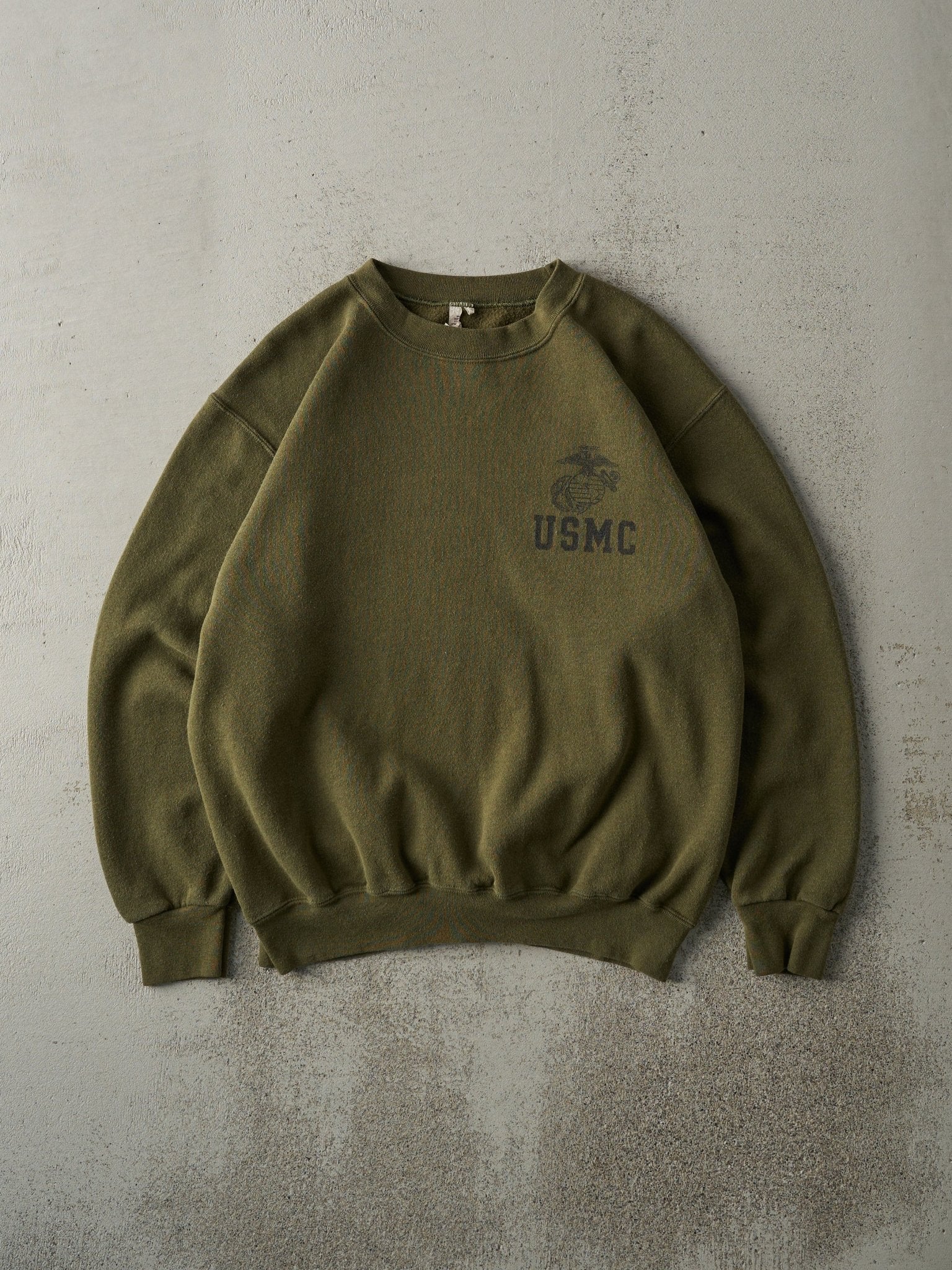 Vintage 90s Army Green USMC Crewneck (M)