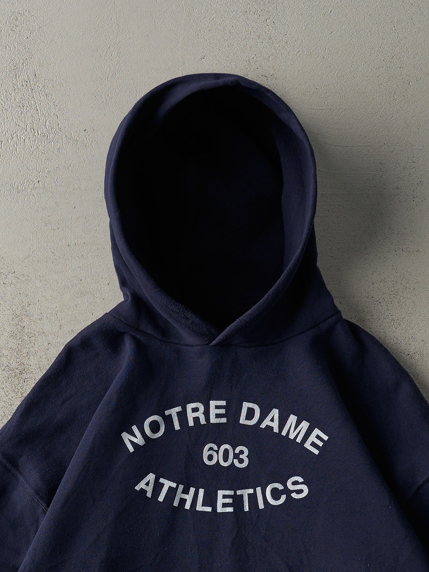 Vintage Y2K Navy Blue Notre Dame Russell Athletics Hoodie (L)