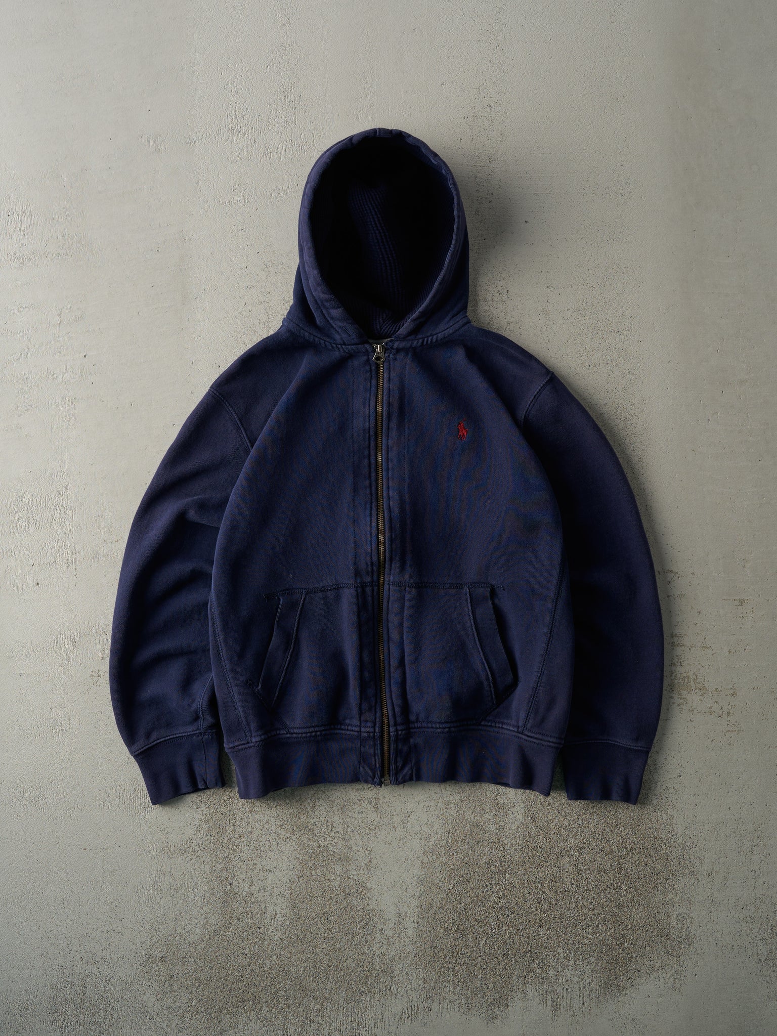 Vintage Y2K Navy Blue Polo By Ralph Lauren Boxy Zip Up (M)