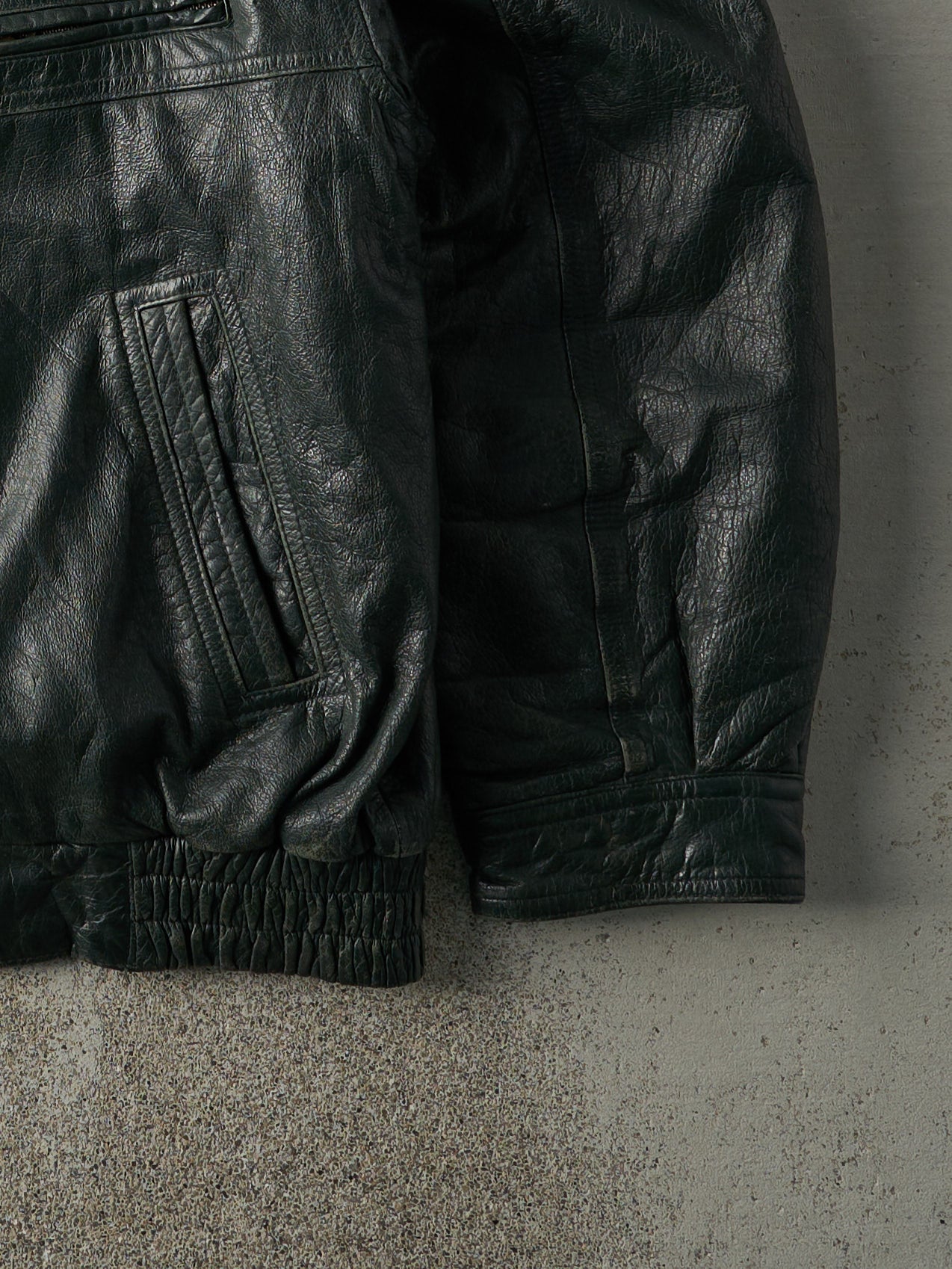 Vintage 90s Green Moores Leather Jacket (M)