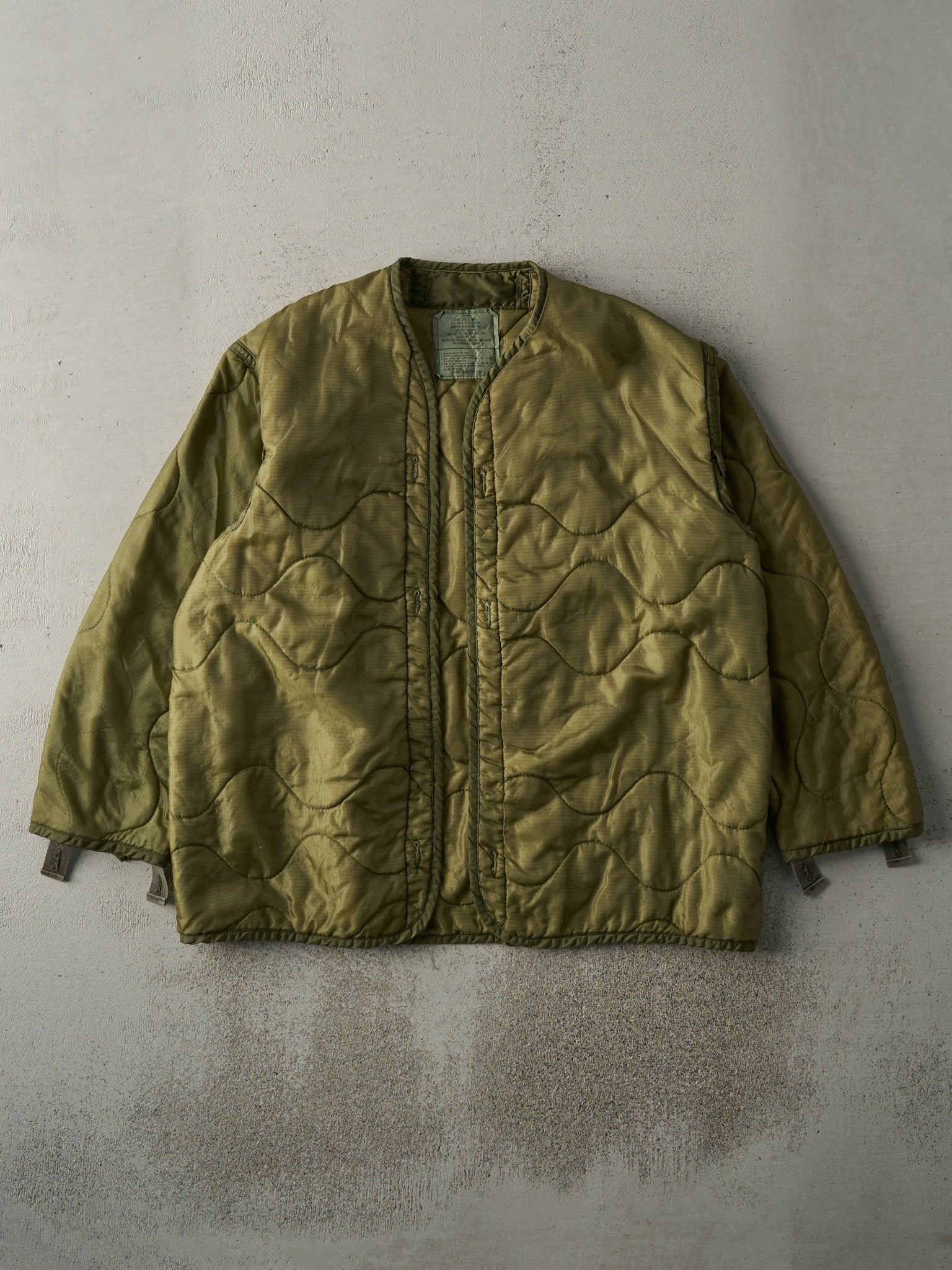 Vintage 90s Green Military Liner Jacket (M)