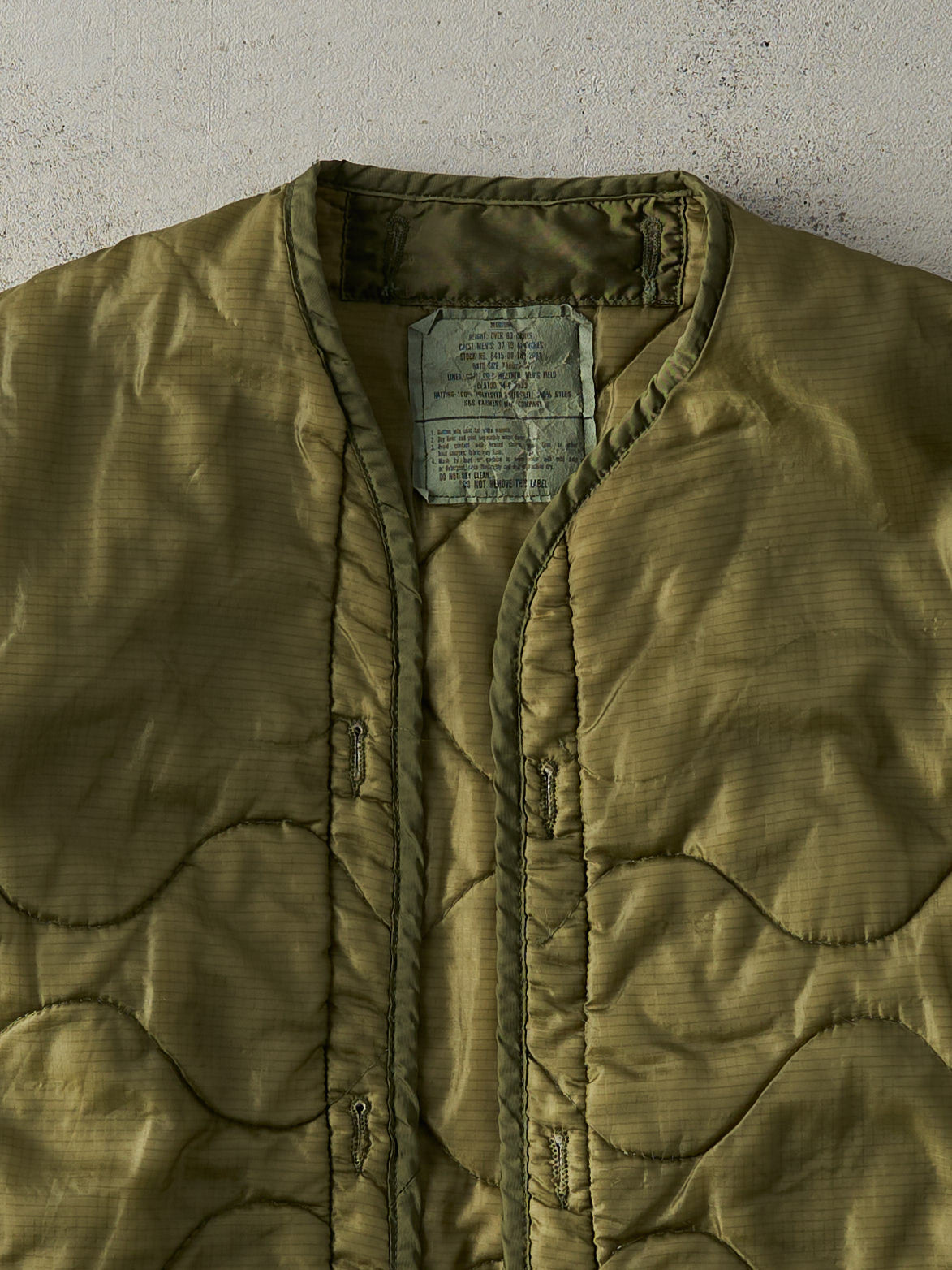 Vintage 90s Green Military Liner Jacket (M)