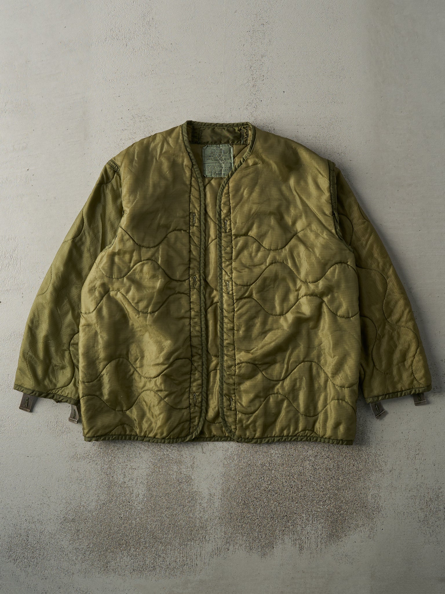 Vintage 90s Green Military Liner Jacket (M)