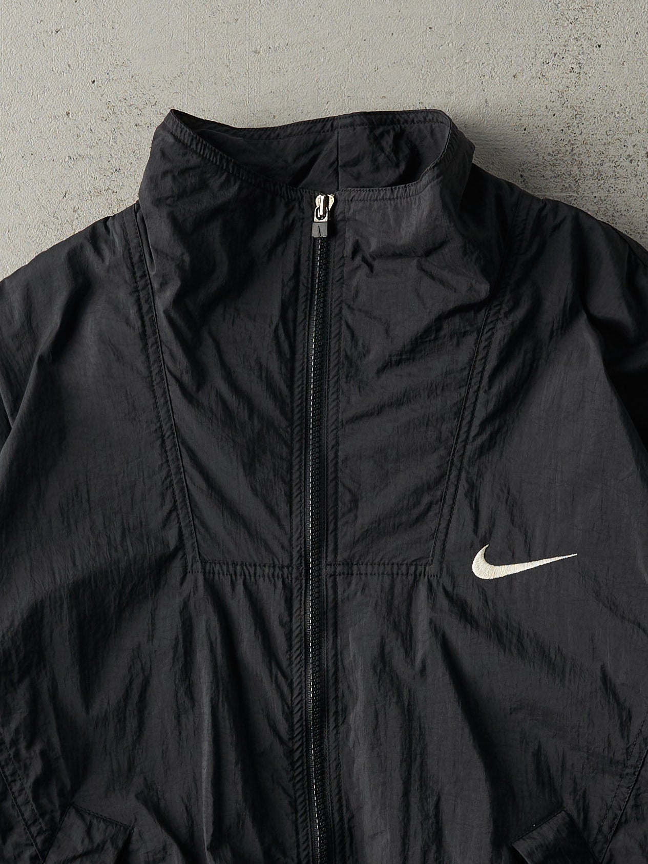 Vintage 90s Black Nike Windbreaker Jacket (L)